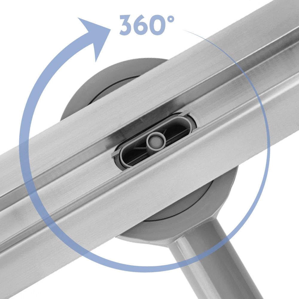 Rea Neox Slim Pro, odtokový sprchový žľab 80 cm, brúsená oceľ, REA-G5802
