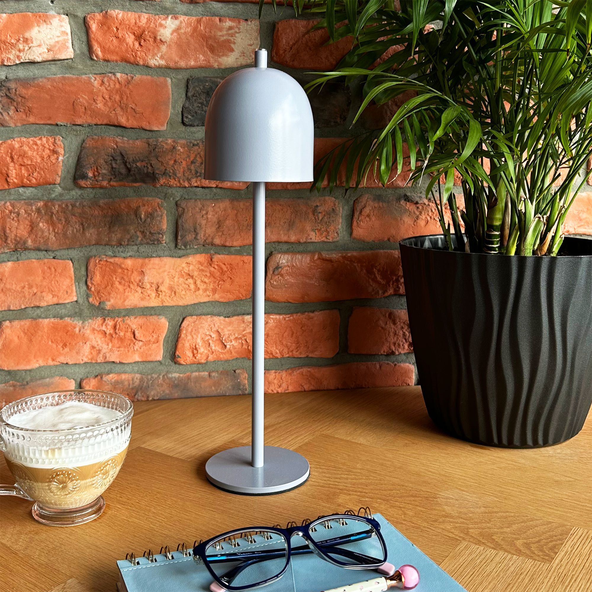 Toolight, bezdrôtová nočná USB lampa APP1362-T, šedá matná, OSW-08625
