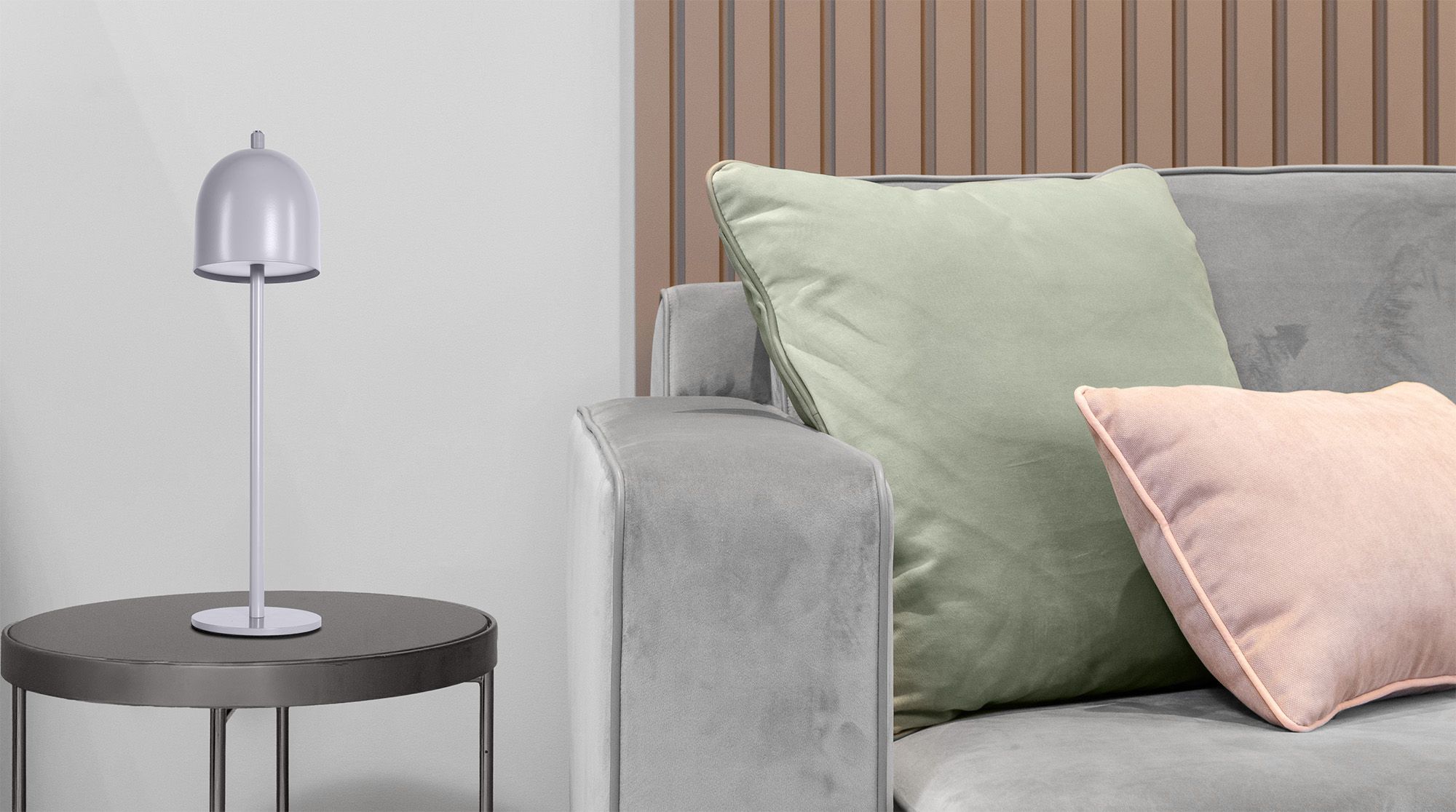 Toolight, bezdrôtová nočná USB lampa APP1362-T, šedá matná, OSW-08625
