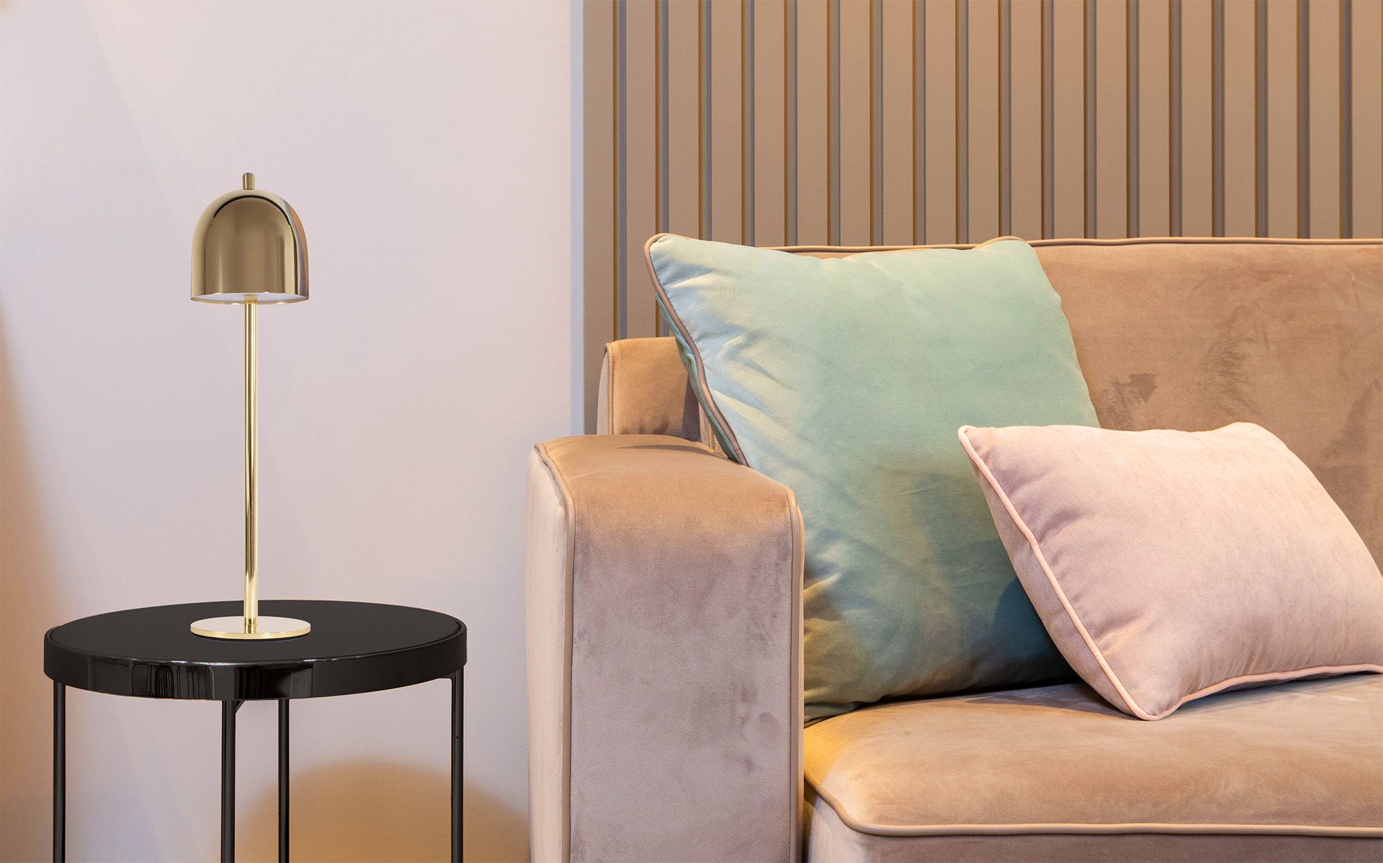 Toolight, bezdrôtová nočná USB lampa APP1357-T, zlatá matná, OSW-08620