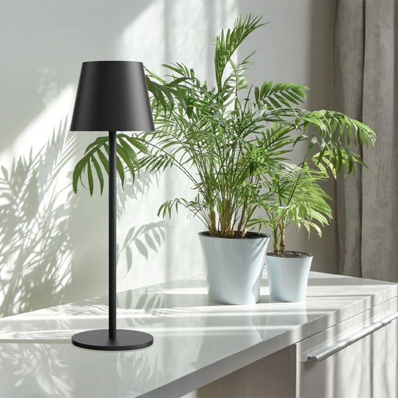 Toolight, dotyková LED nočná stolná lampa 5W, 3 farby svetla, USB napájanie, APP1365-T BLACK, čierna matná, OSW-08628