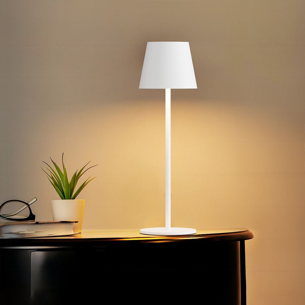 Toolight, dotyková LED nočná stolná lampa 5W, 3 farby svetla, USB napájanie, APP1370-T WHITE, biela, OSW-08634