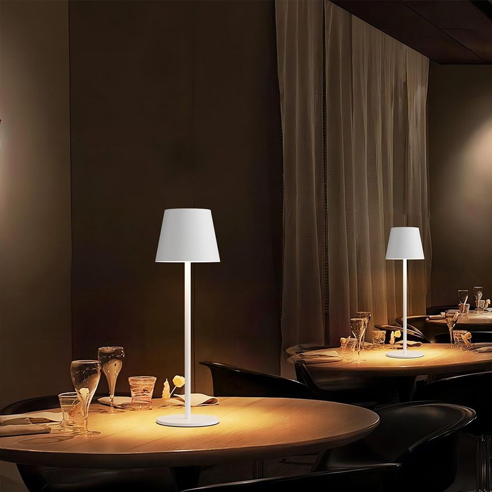 Toolight, dotyková LED nočná stolná lampa 5W, 3 farby svetla, USB napájanie, APP1370-T WHITE, biela, OSW-08634