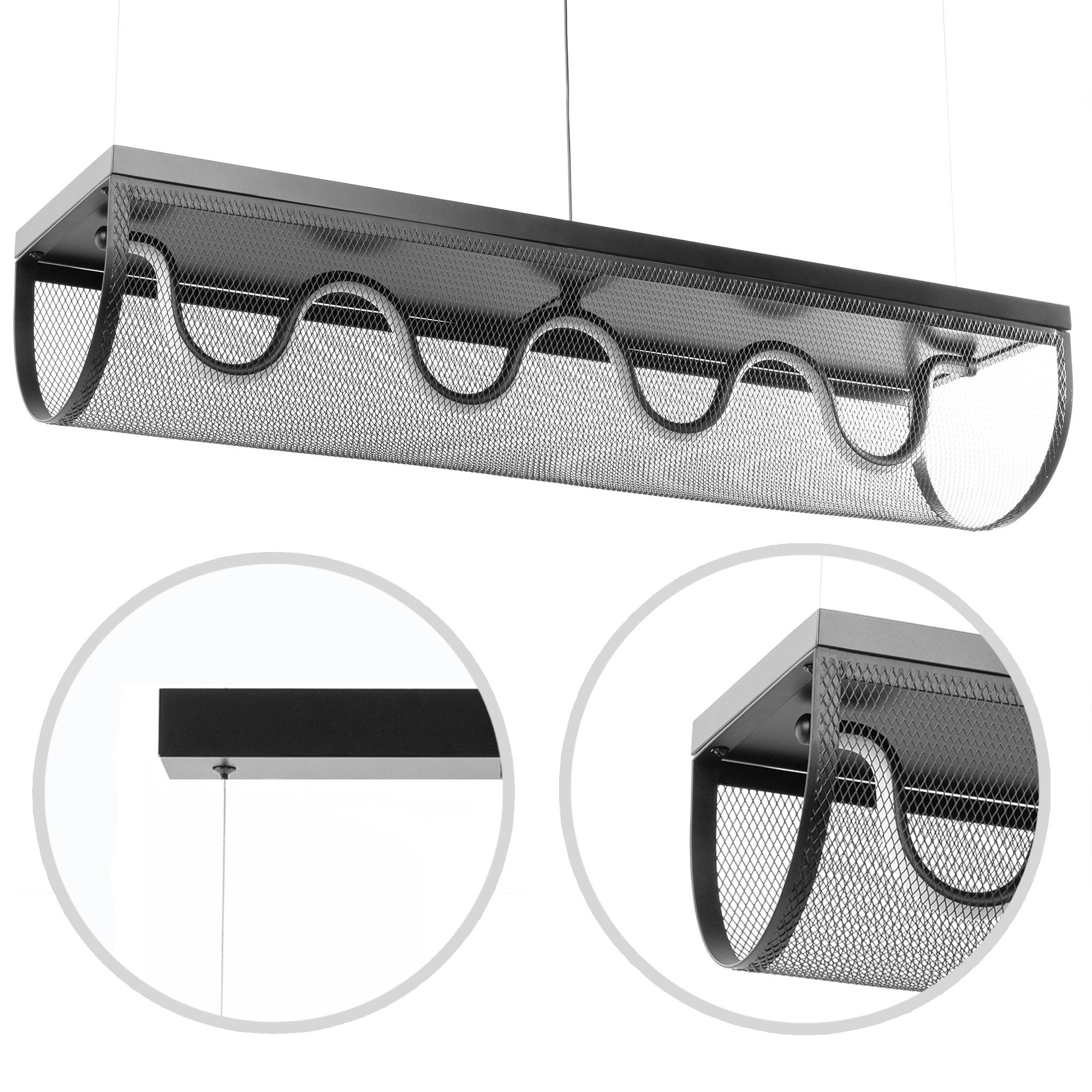 Toolight, LED stropné svietidlo 27W APP1409-CP, čierna, OSW-063952