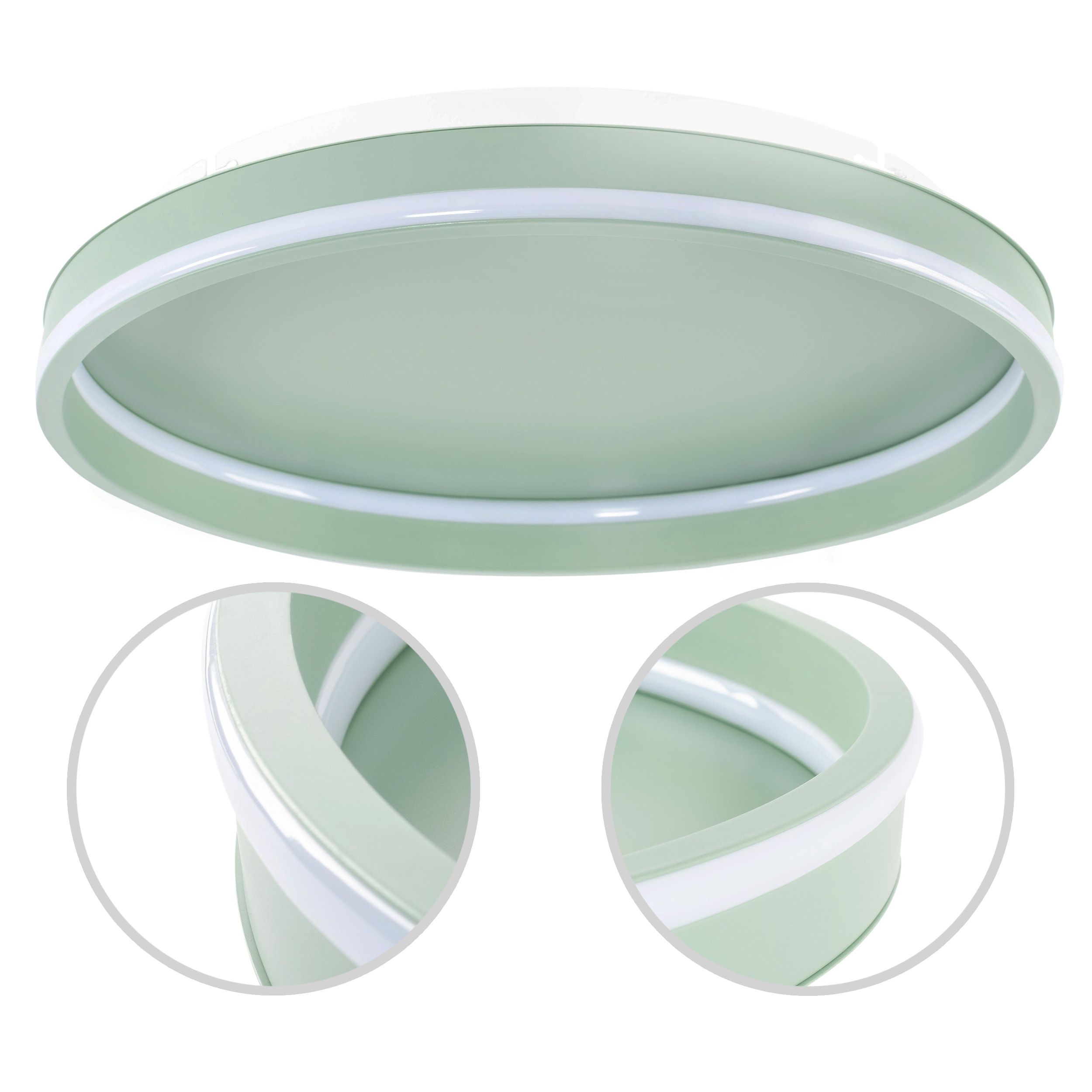 Toolight, LED stropné svietidlo 40cm, 4000 lm, 22W, 4000K, APP1463, zelená, OSW-08641