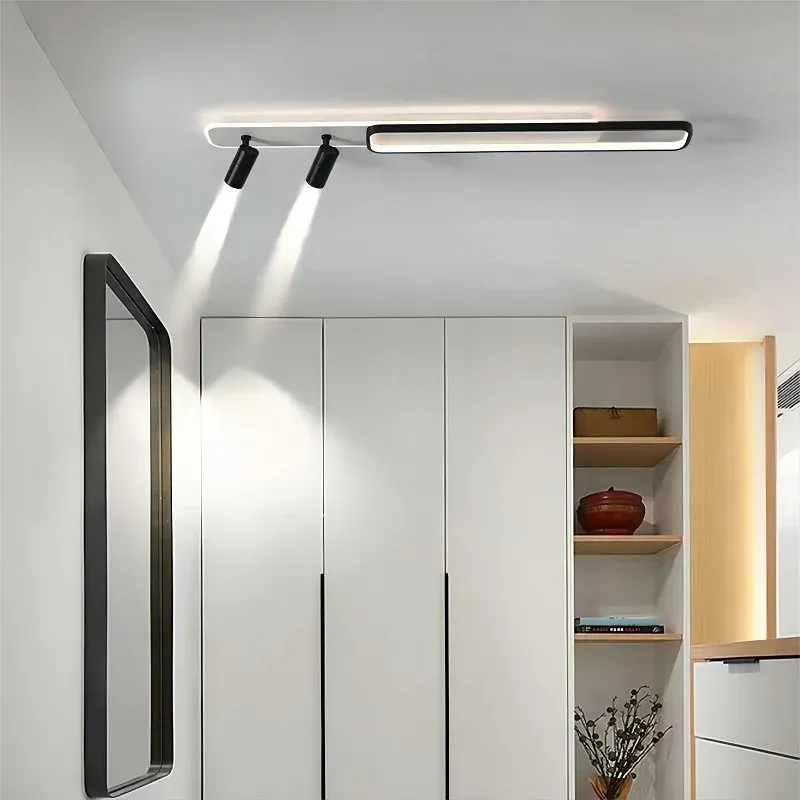 Toolight, LED stropné svietidlo s bodovými reflektormi 100cm, 45W, 4000K, APP1438-C, čierna-biela, OSW-00967