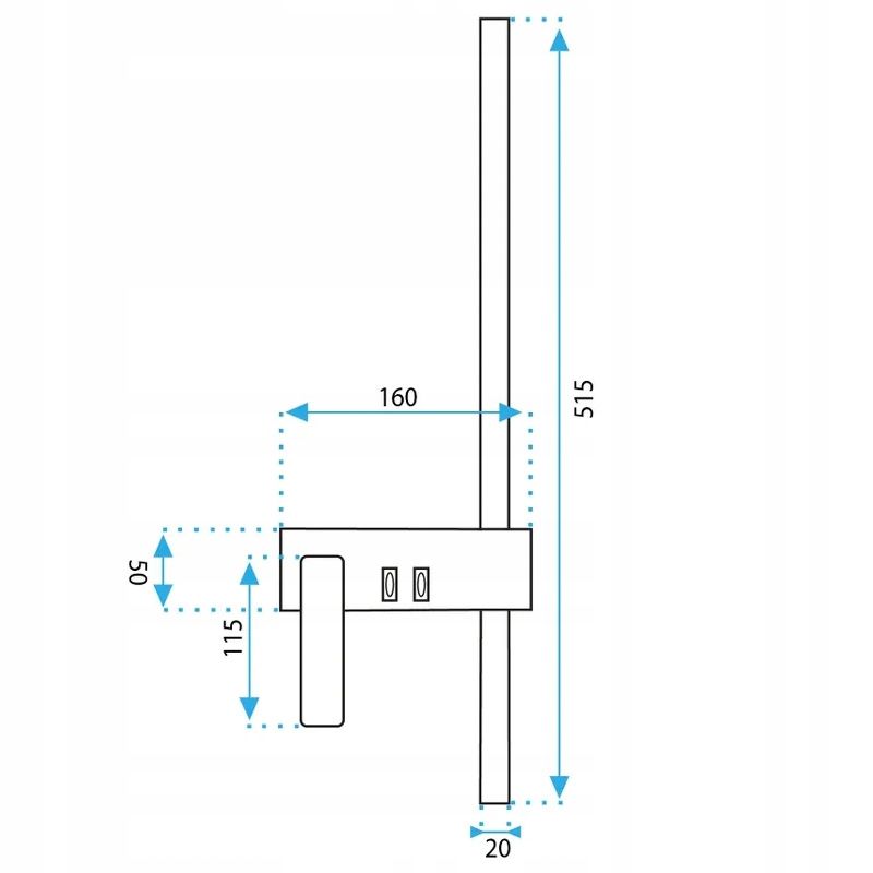 Toolight, LED nástenné svietidlo 8W, 4000K, APP1439-W RIGHT, čierna-zlatá lesklá, OSW-04777