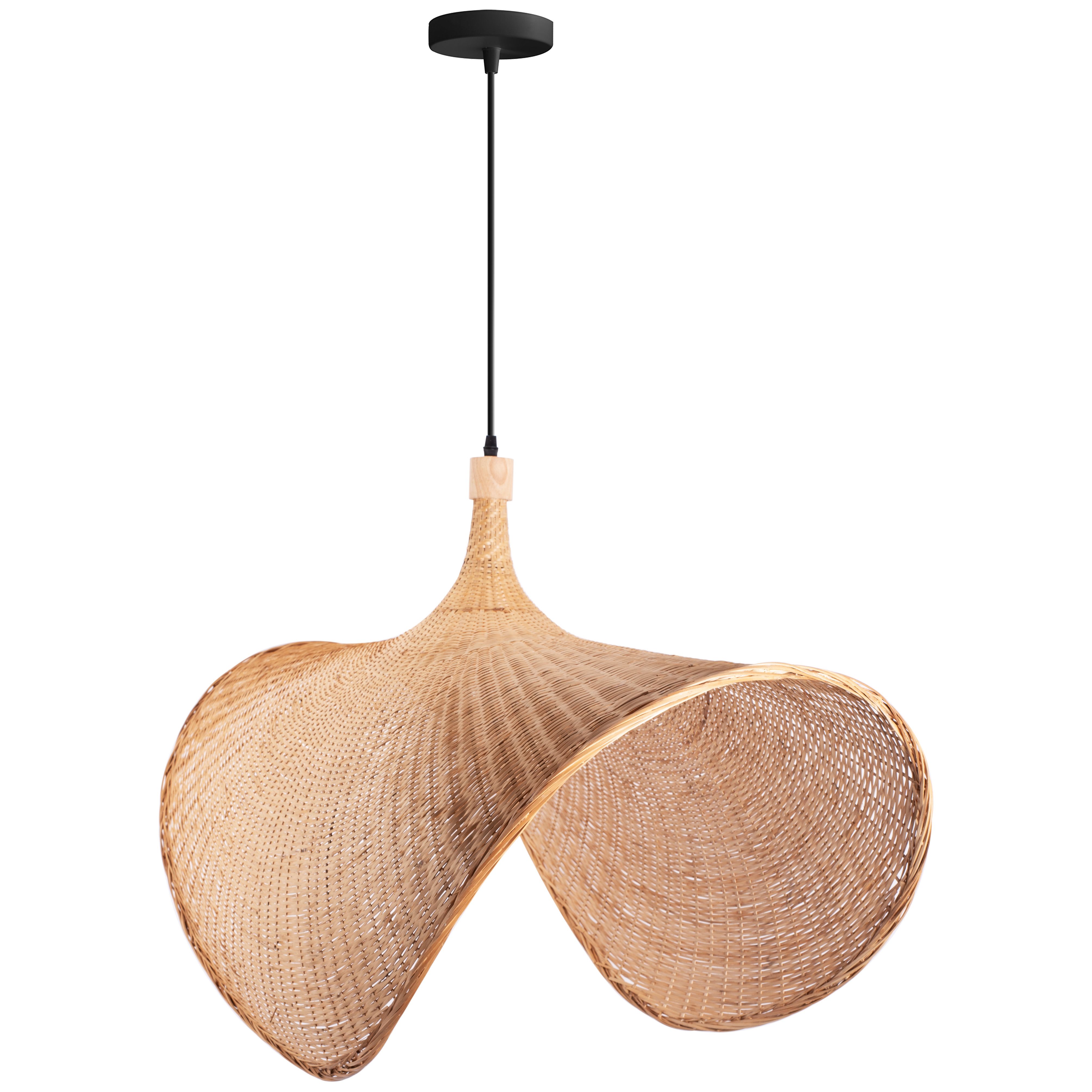 Toolight Boho, závesné svietidlo 1xE27 APP1577-5C, prírodná hnedá, OSW-03800