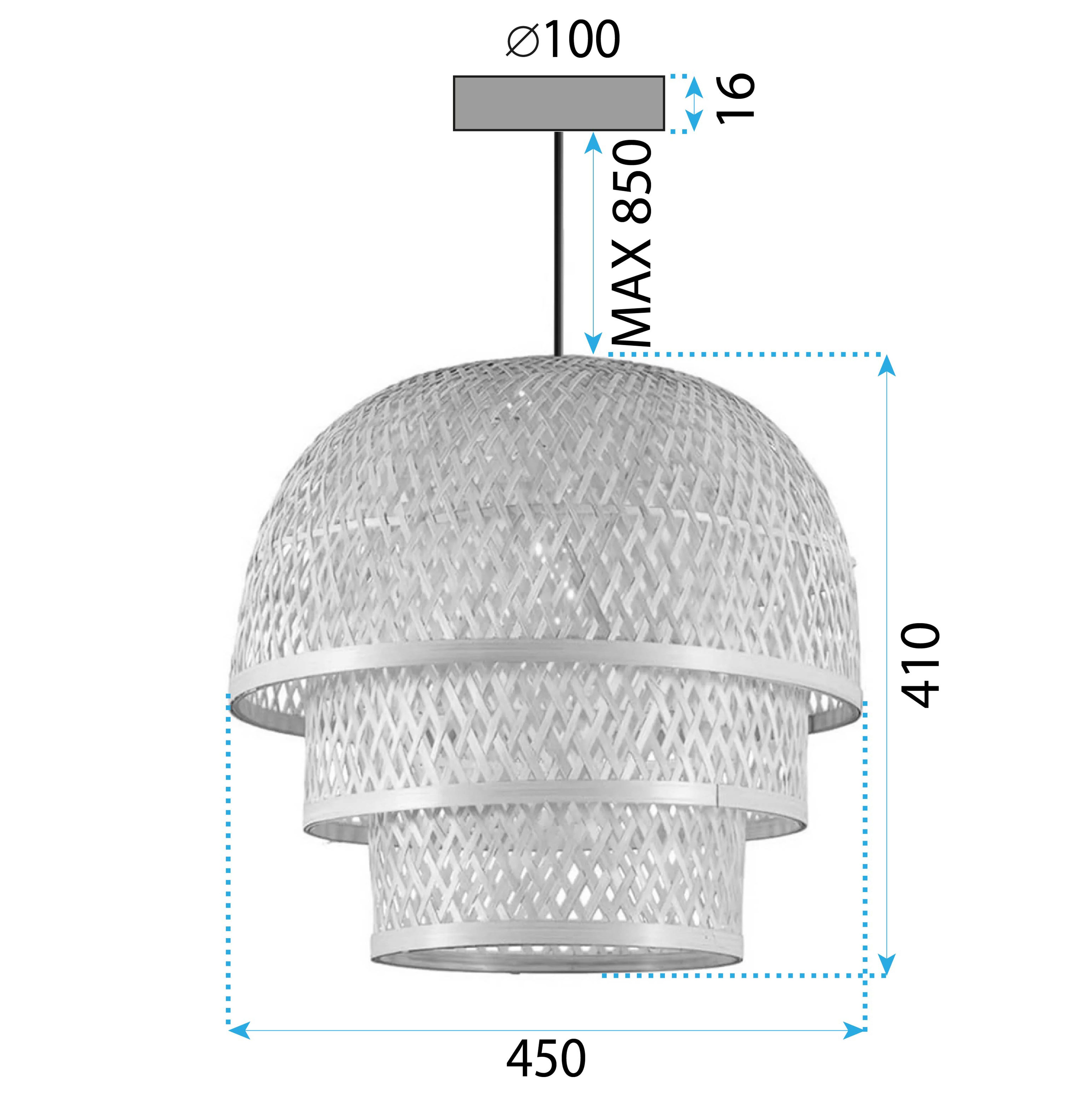 Toolight Boho, závesné svietidlo 1xE27 APP1577-5C, prírodná hnedá, OSW-03614
