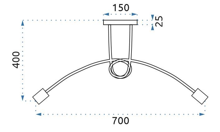 Toolight Paradise, 5-ramenné stropné svietidlo 5xE27, 392252, čierna matná, OSW-04012