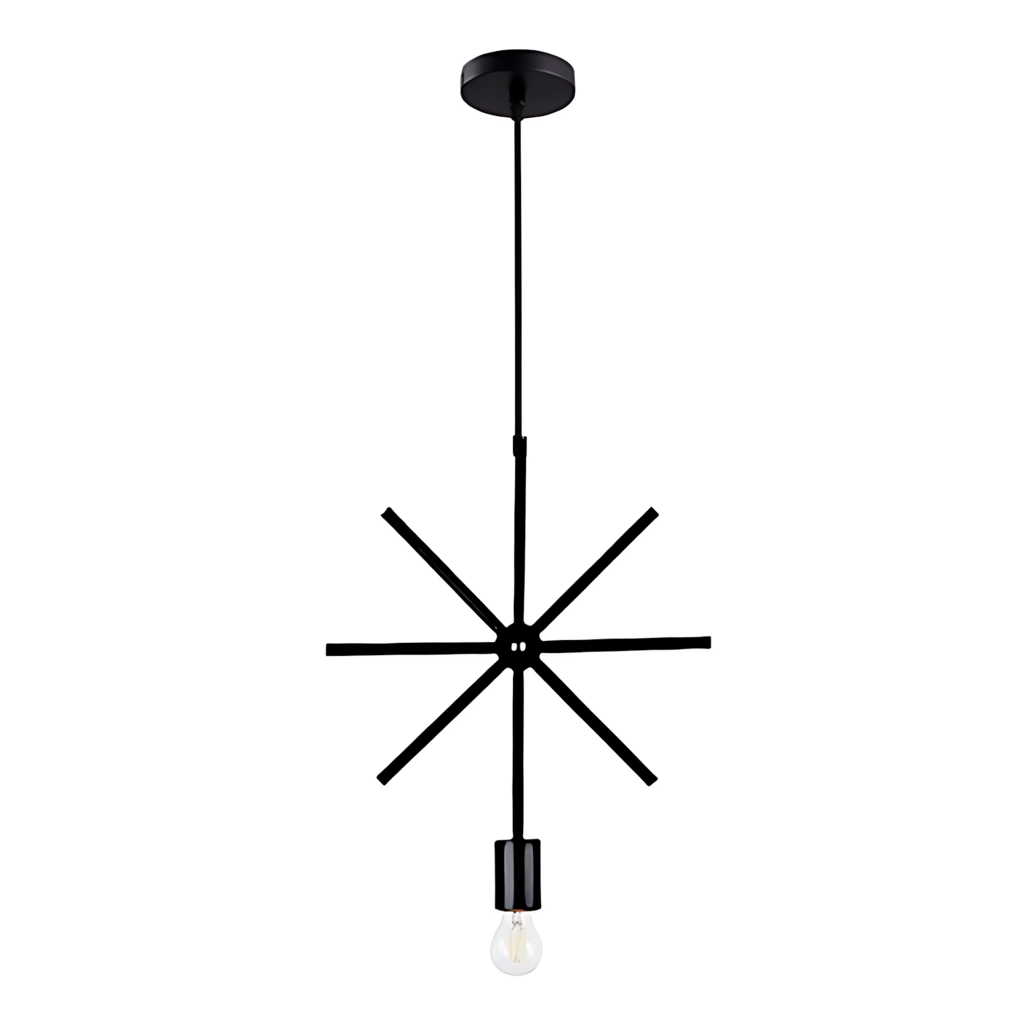 Toolight, závesné svietidlo Geometric/Hviezda, 1xE27, LE-02, čierna, OSW-00701