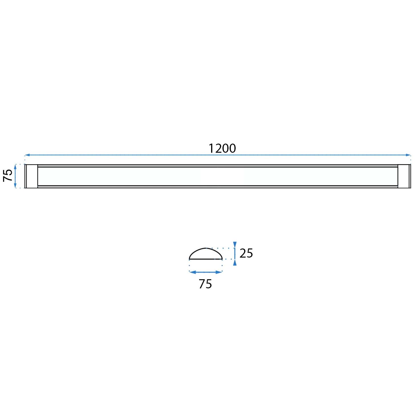 Toolight, LED stropný panel 120cm, namontovaný na povrch, 35W, biela, OSW-10242