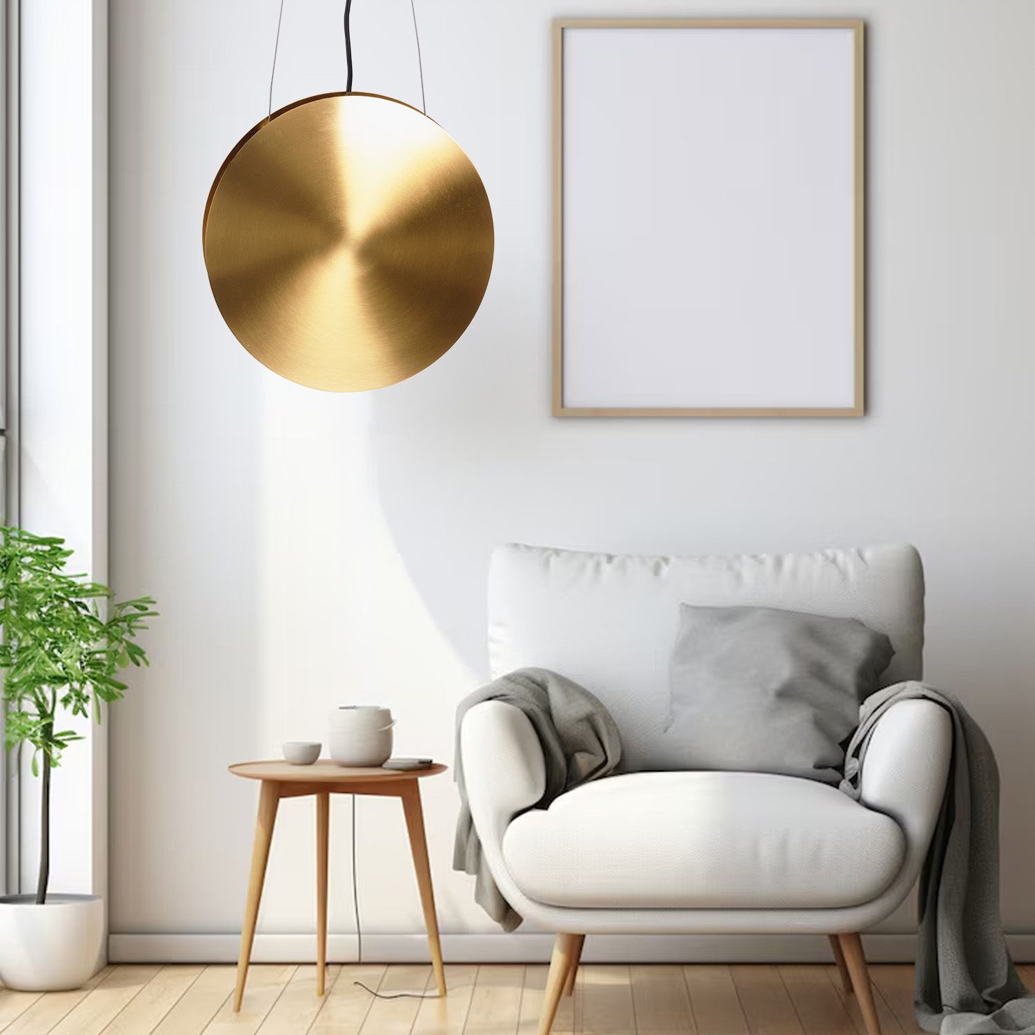 Toolight, LED závesné stropné svietidlo 30cm APP1377-C, zlatá matná-čierna, OSW-05185