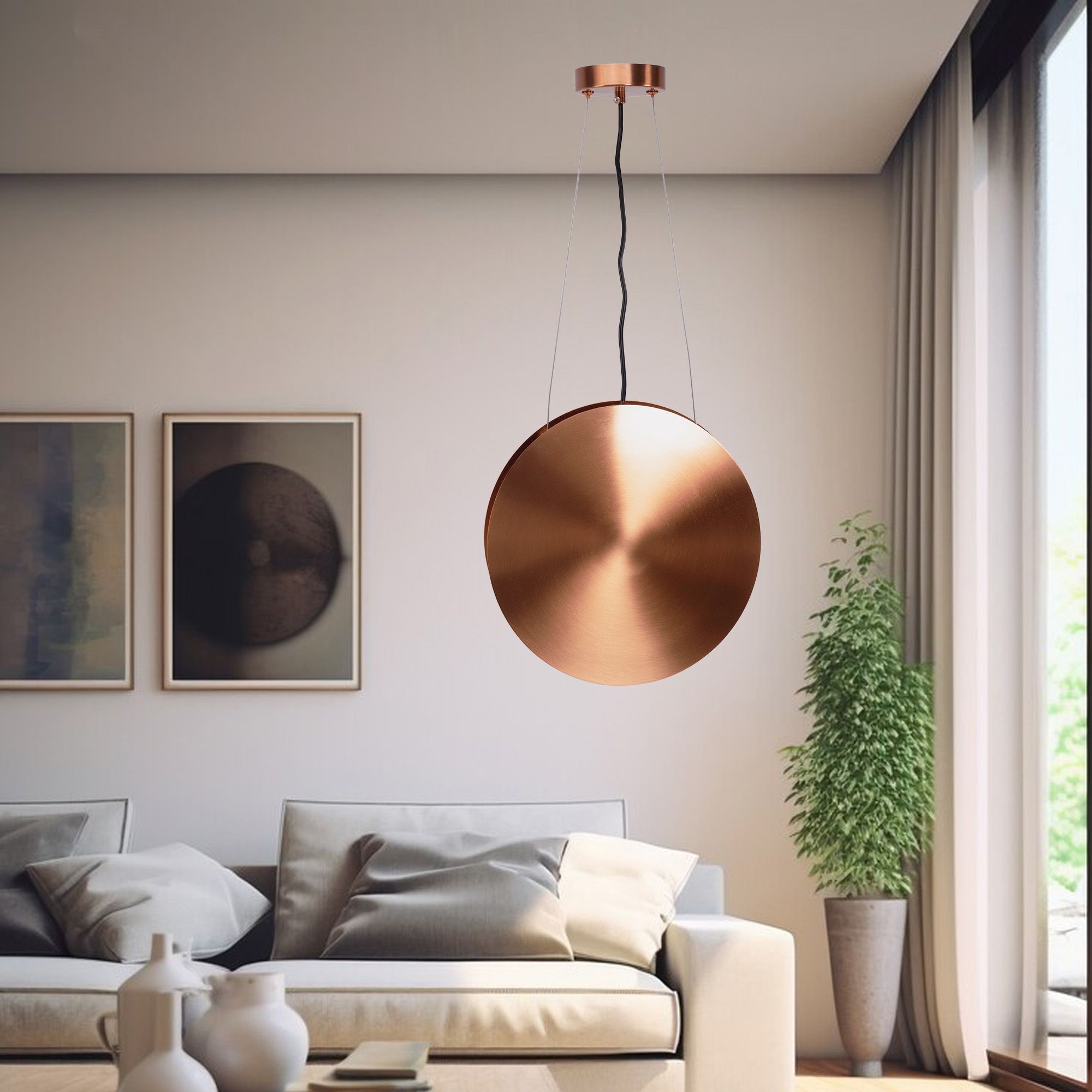 Toolight, LED závesné stropné svietidlo 30cm APP1426-C, medená matná, OSW-05186