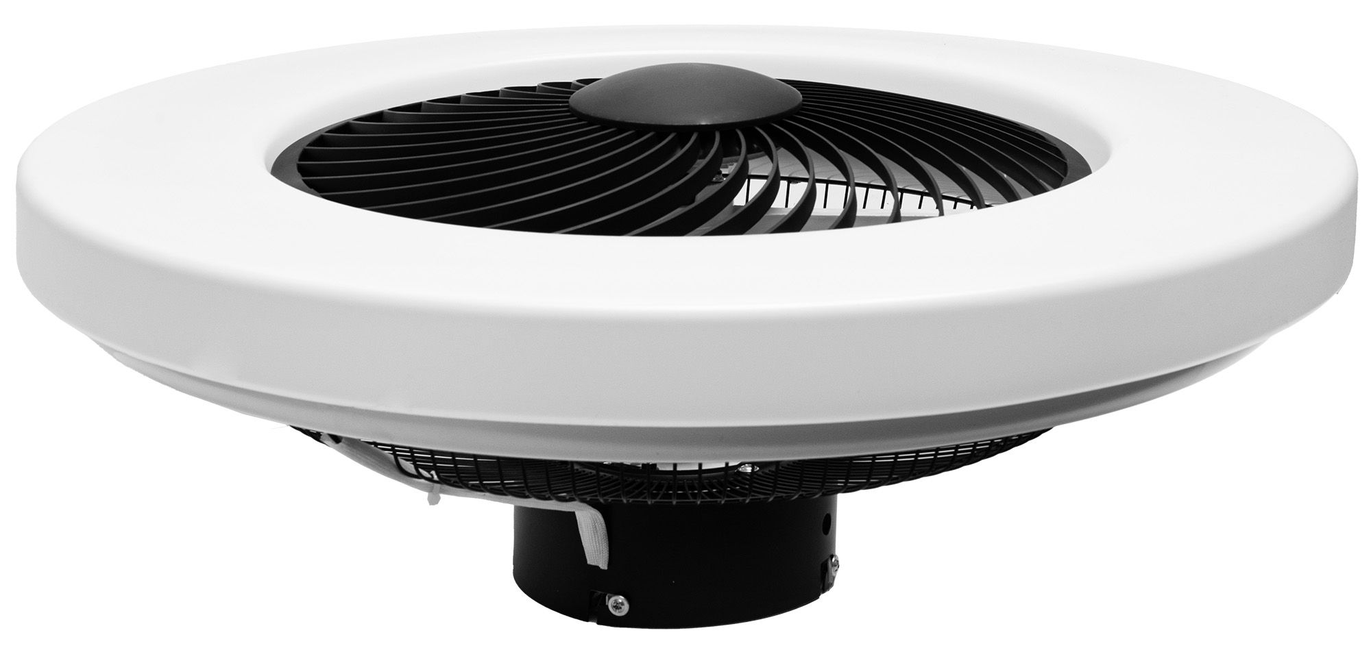 Toolight, LED stropné svietidlo s ventilátorom APP1552-C, čierna-biela, OSW-05181