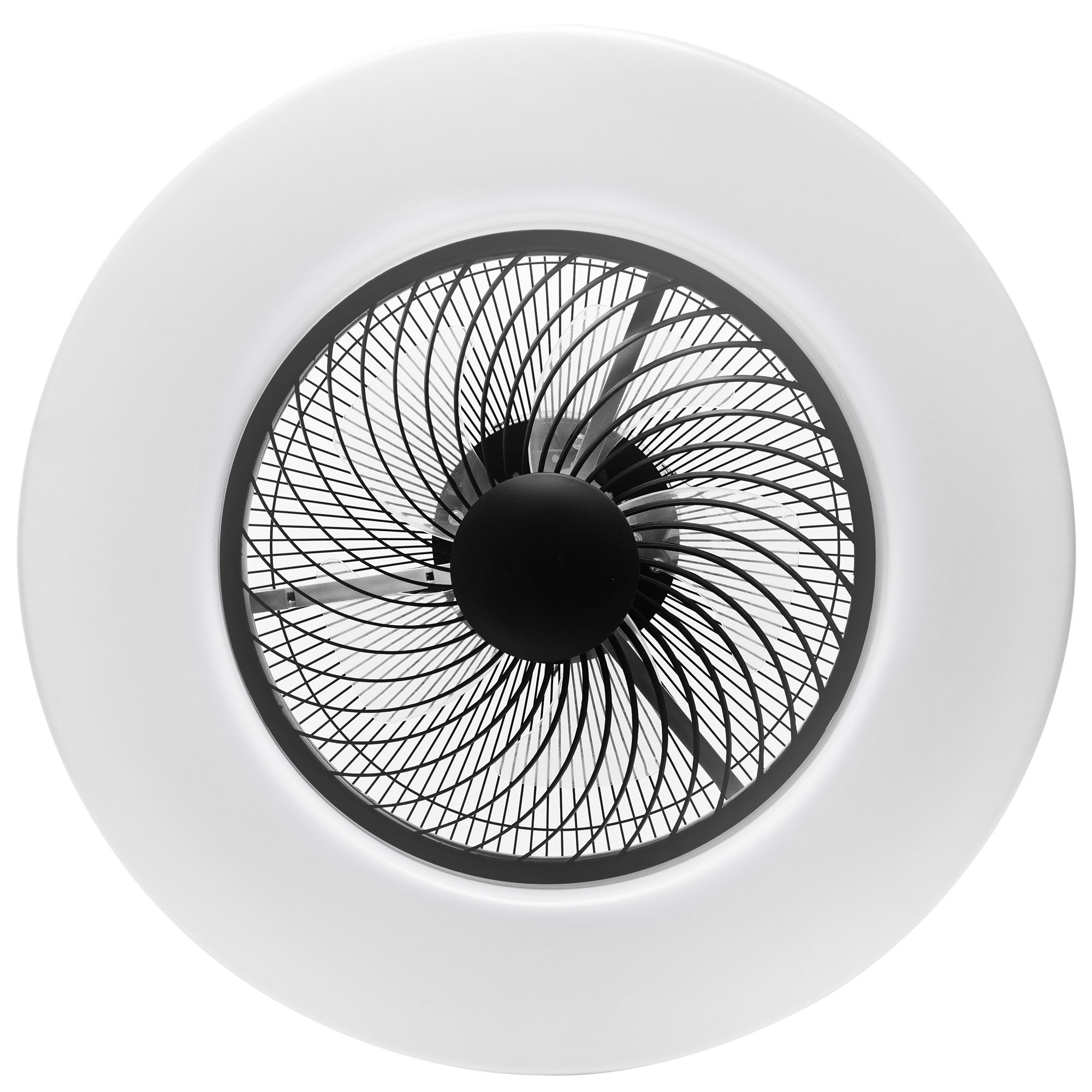 Toolight, LED stropné svietidlo s ventilátorom APP1552-C, čierna-biela, OSW-05181