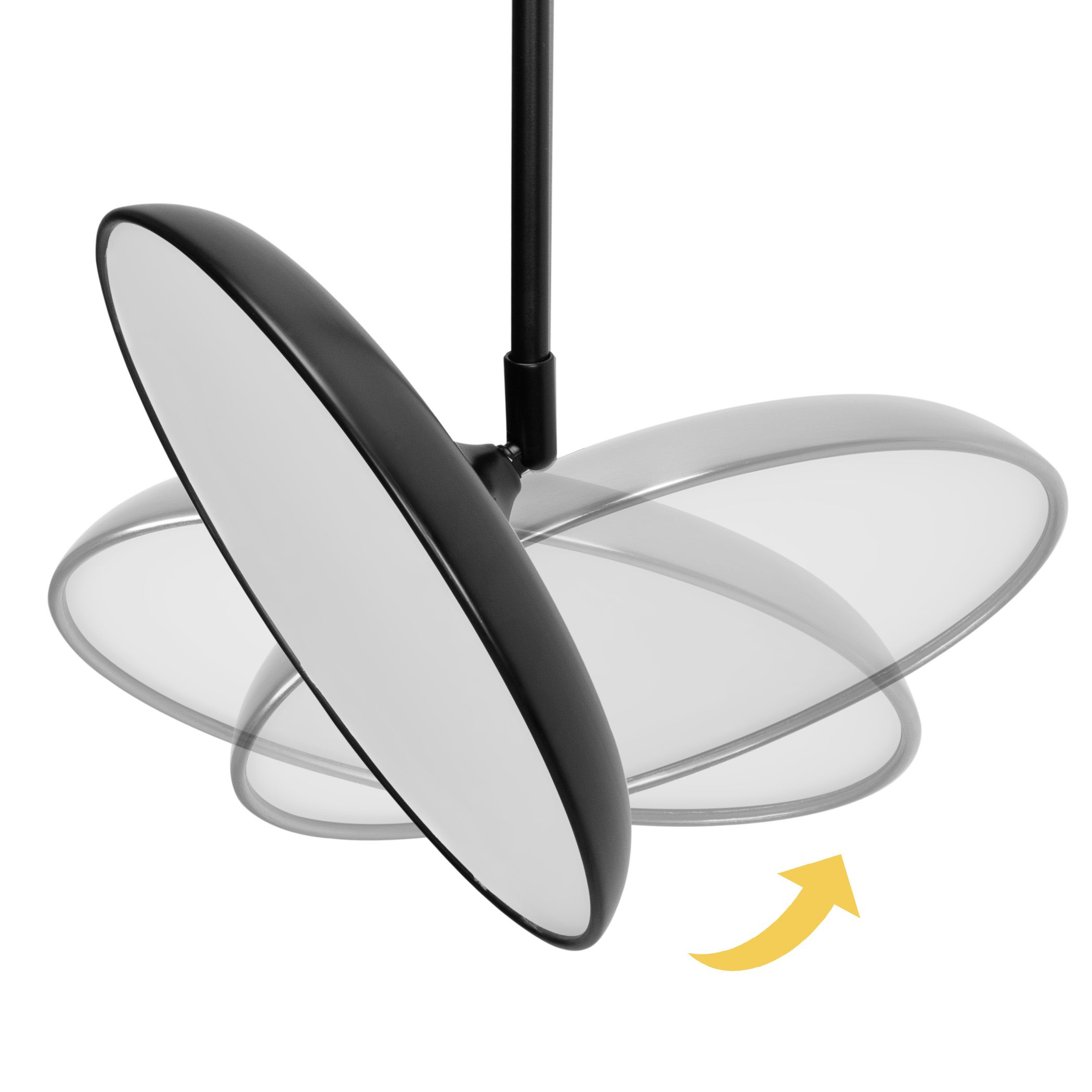 Toolight, LED stropné svietidlo APP1280-CP Black, čierna matná, OSW-05182