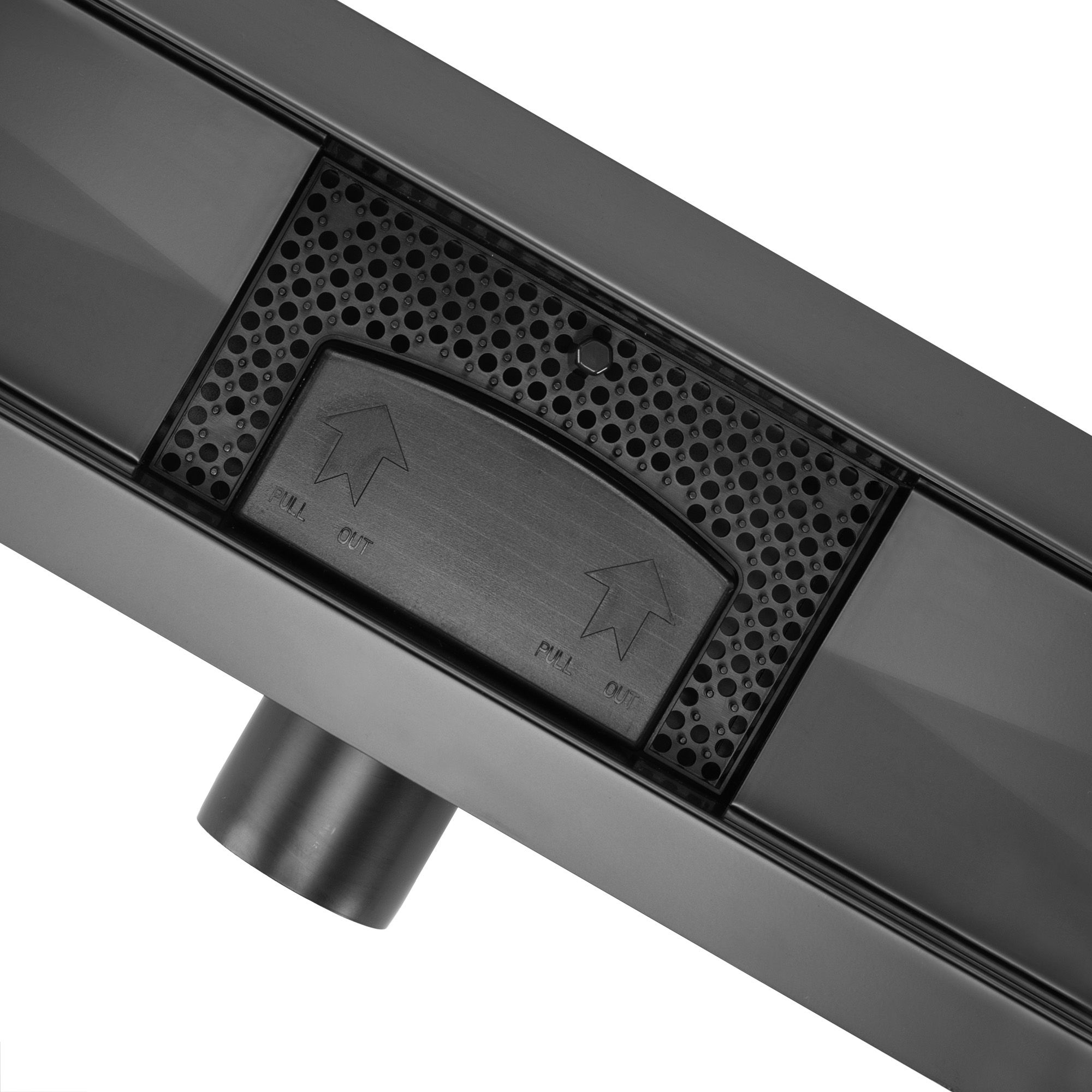 Rea Pure Neox, odtokový žľab 70cm, čierna matná, REA-G6602