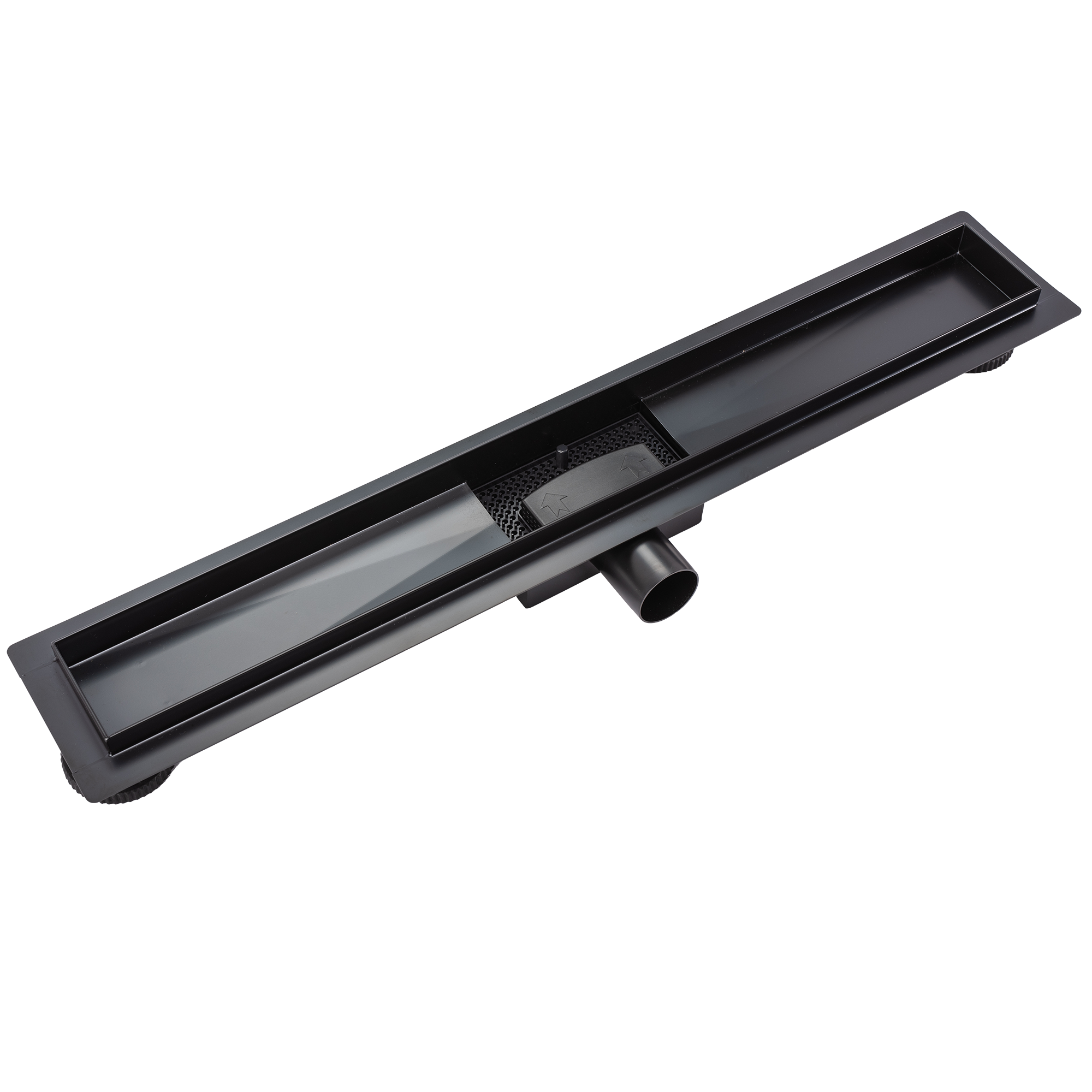 Rea Pure Neox, odtokový žľab 80cm, čierna matná, REA-G6604