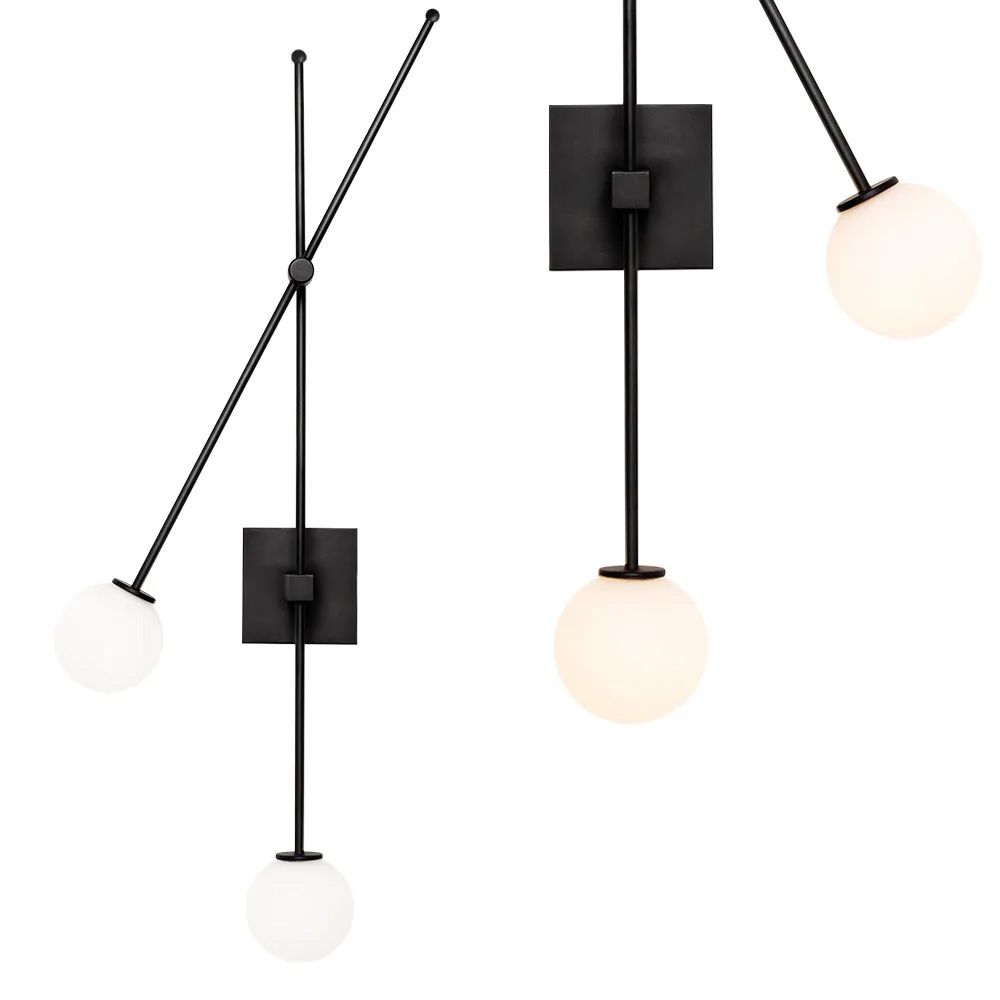 Toolight, nástenné svietidlo 2xG9 APP1595-2W, čierna, OSW-05680