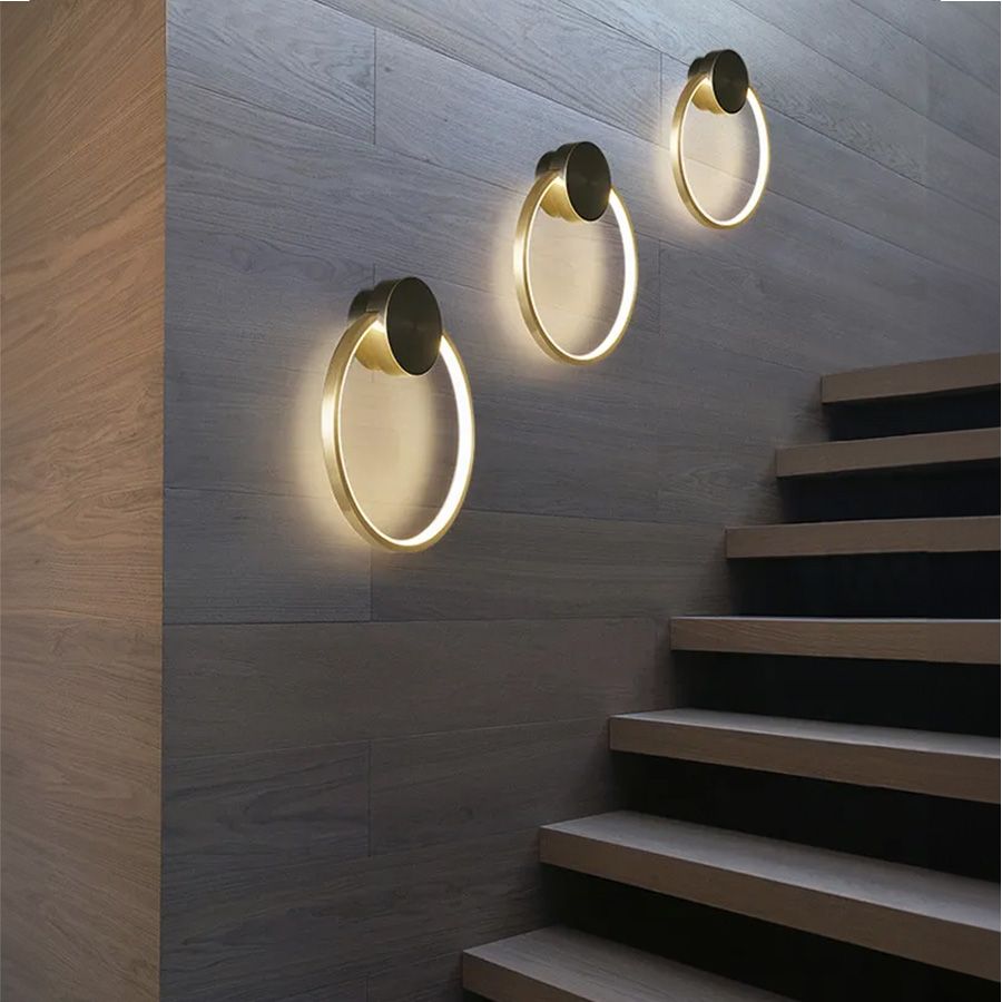 Toolight, LED nástenné svietidlo 30cm, 13W, APP1385-CW, zlatá matná, OSW-00939
