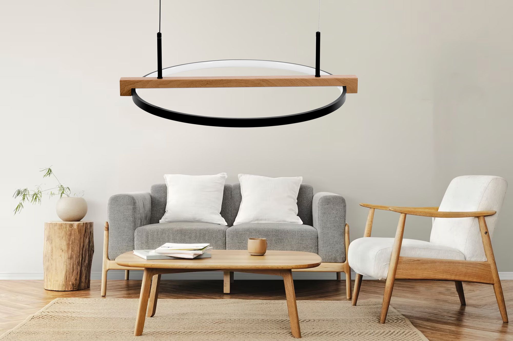 Toolight, LED stropné svietidlo 60cm + diaľkové ovládanie APP1530-CP, čierna-hnedá, OSW-05660