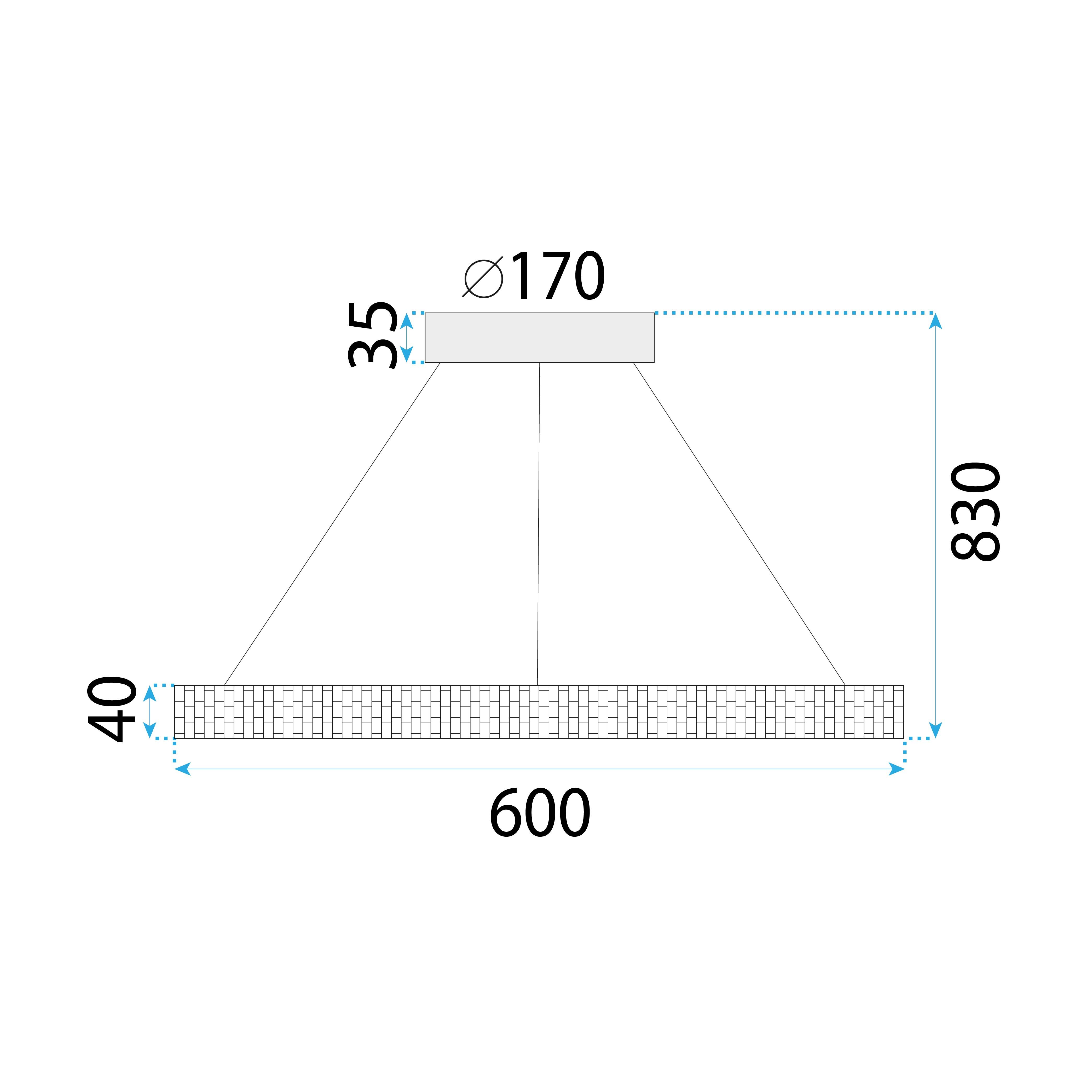 Toolight, LED stropné svietidlo 23W APP1511-CP, chrómová, OSW-05472