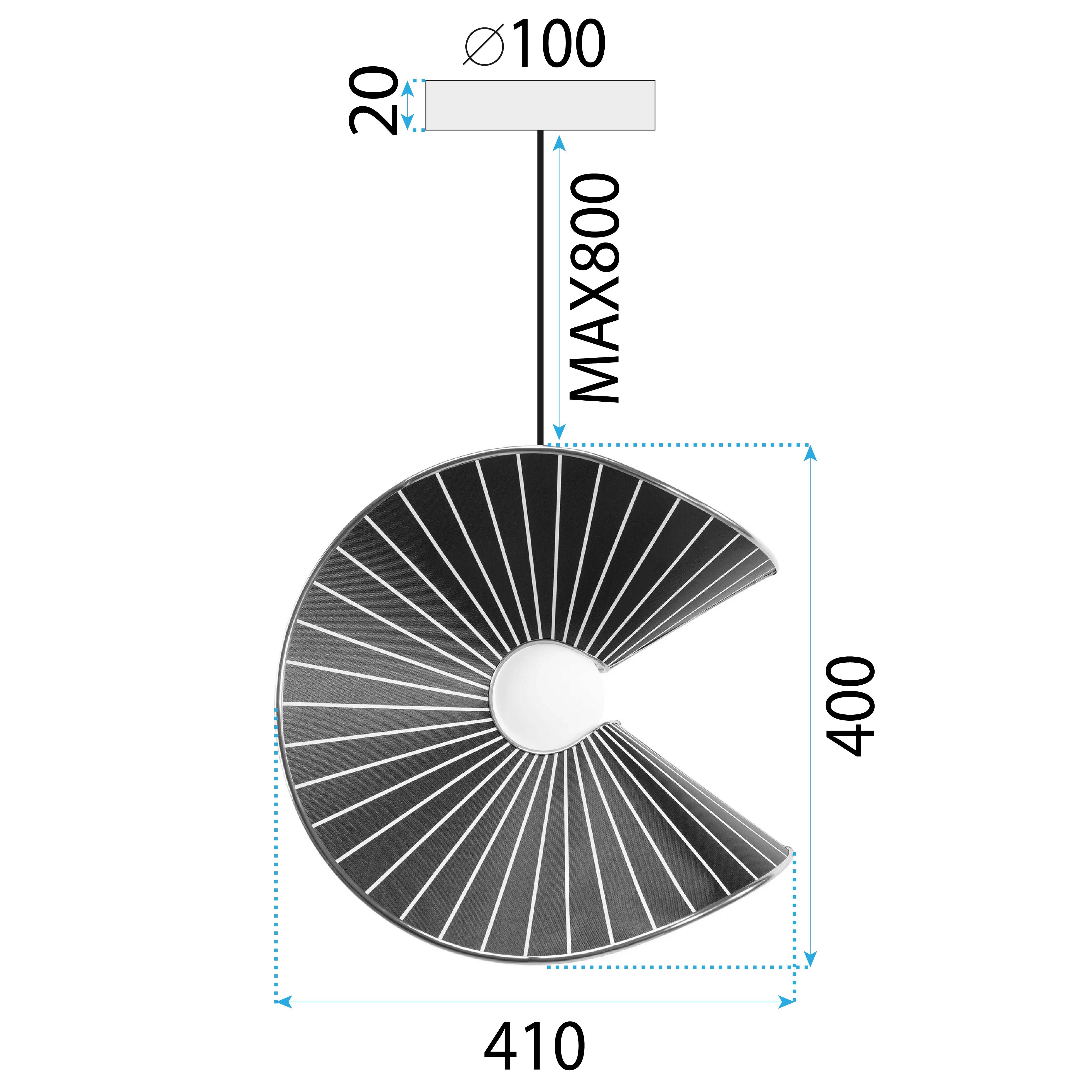 Toolight, stropné svietidlo 1xG9 APP1500-1CP, čierna-zlatá, OSW-04120