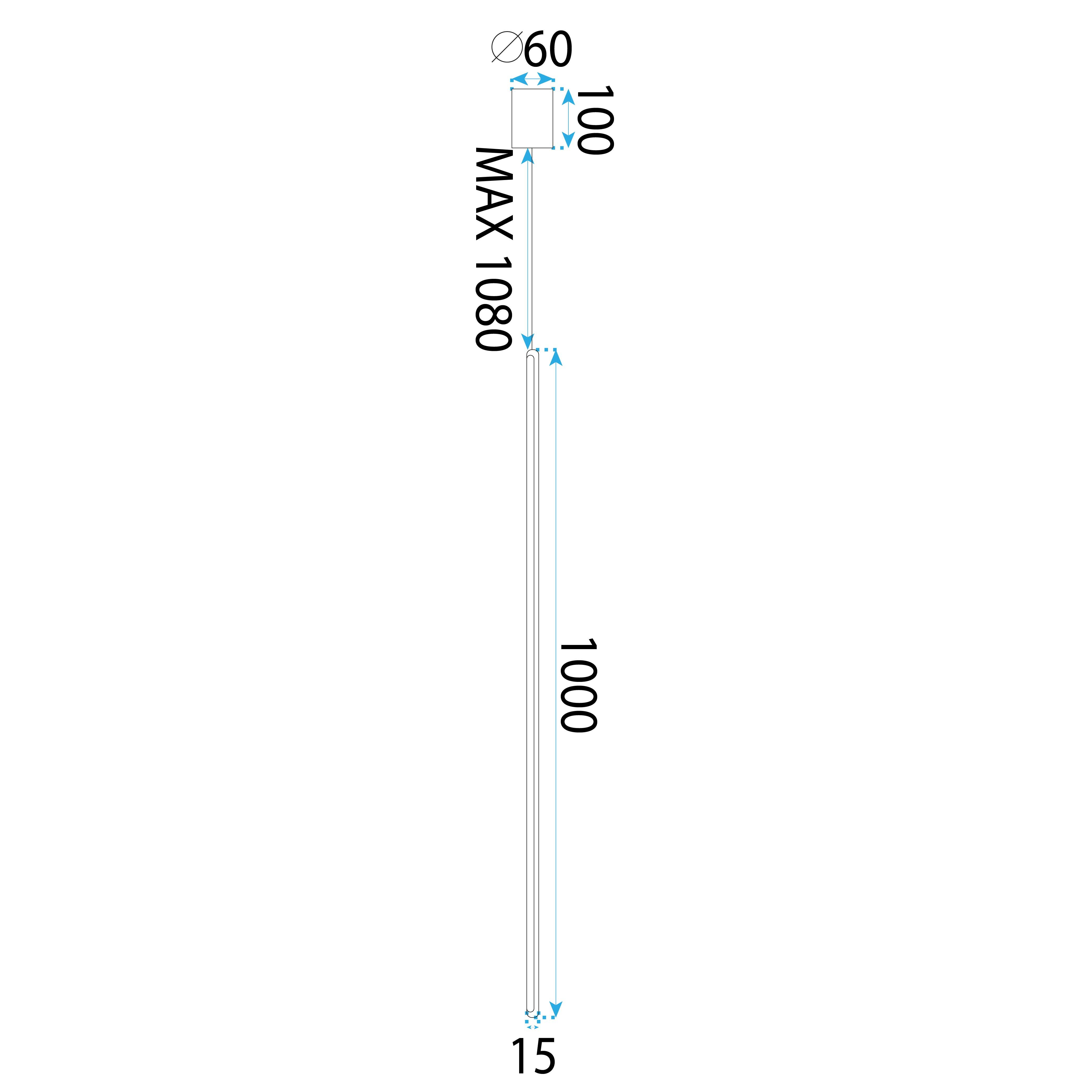 Toolight, LED stropné svietidlo 100cm, 18W, APP1449-C, čierna matná, OSW-04186