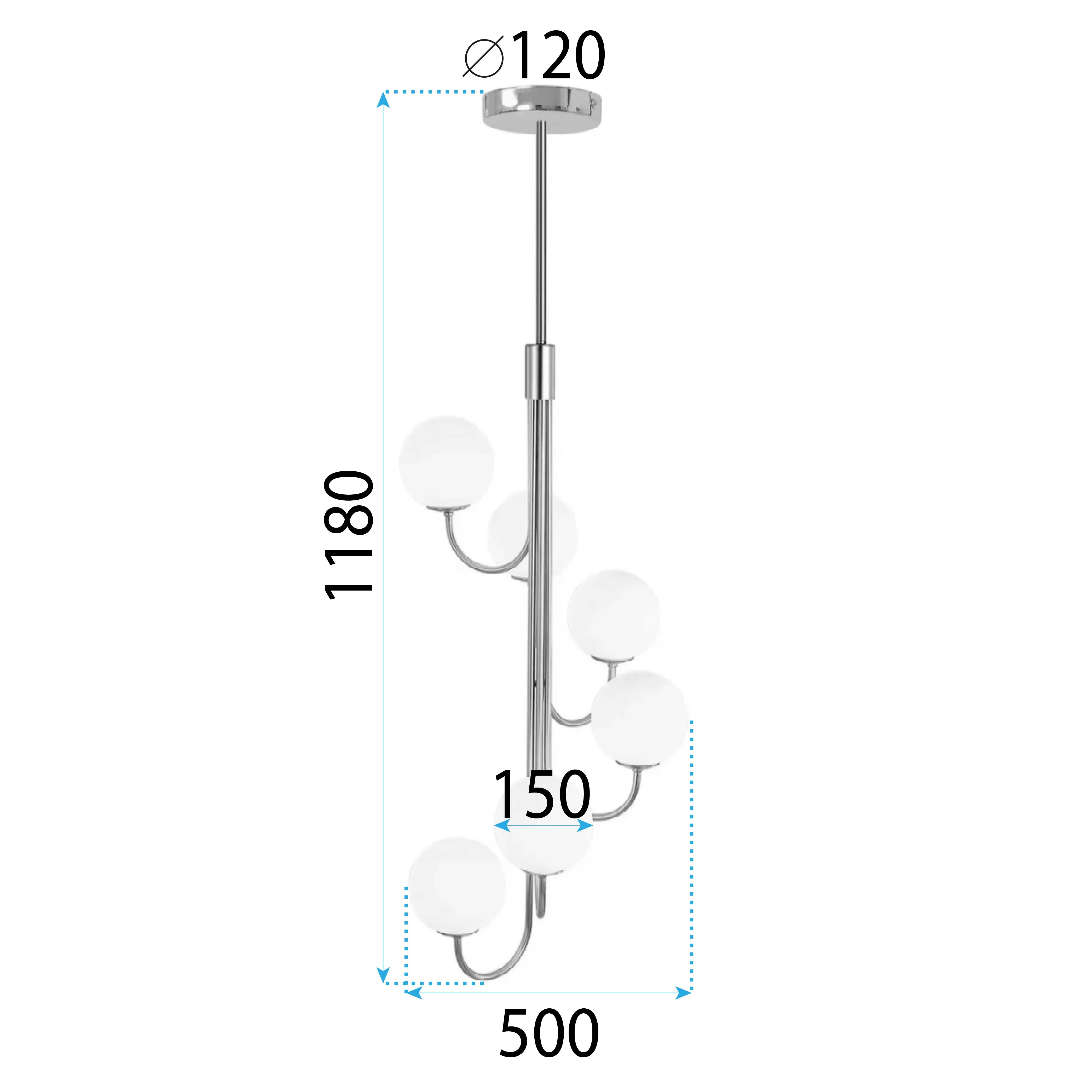 Toolight, stropné svietidlo 6xG9 APP1585-6CP, zlatá lesklá, OSW-05679