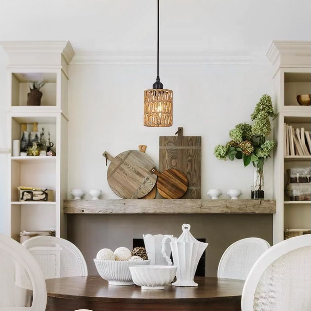 Toolight Boho, závesné stropné svietidlo 1xE27 APP1622-1CP, hnedá-čierna, OSW-05681