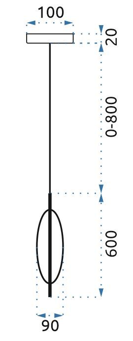 Toolight, LED závesné svietidlo, APP310-1CP, zlatá, OSW-08553