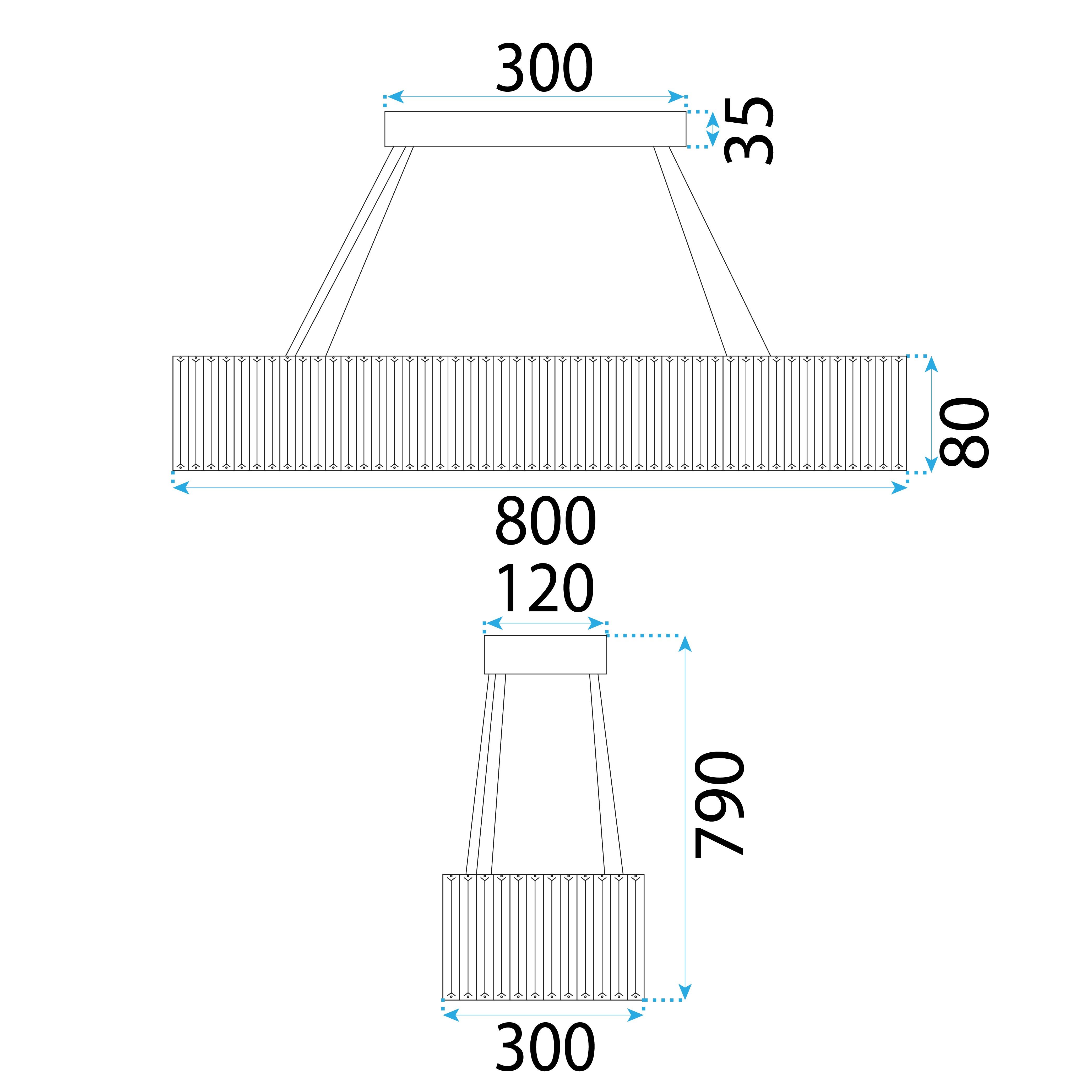 Toolight, LED stropné svietidlo, 32W, APP1547-CP, chrómová, OSW-05476