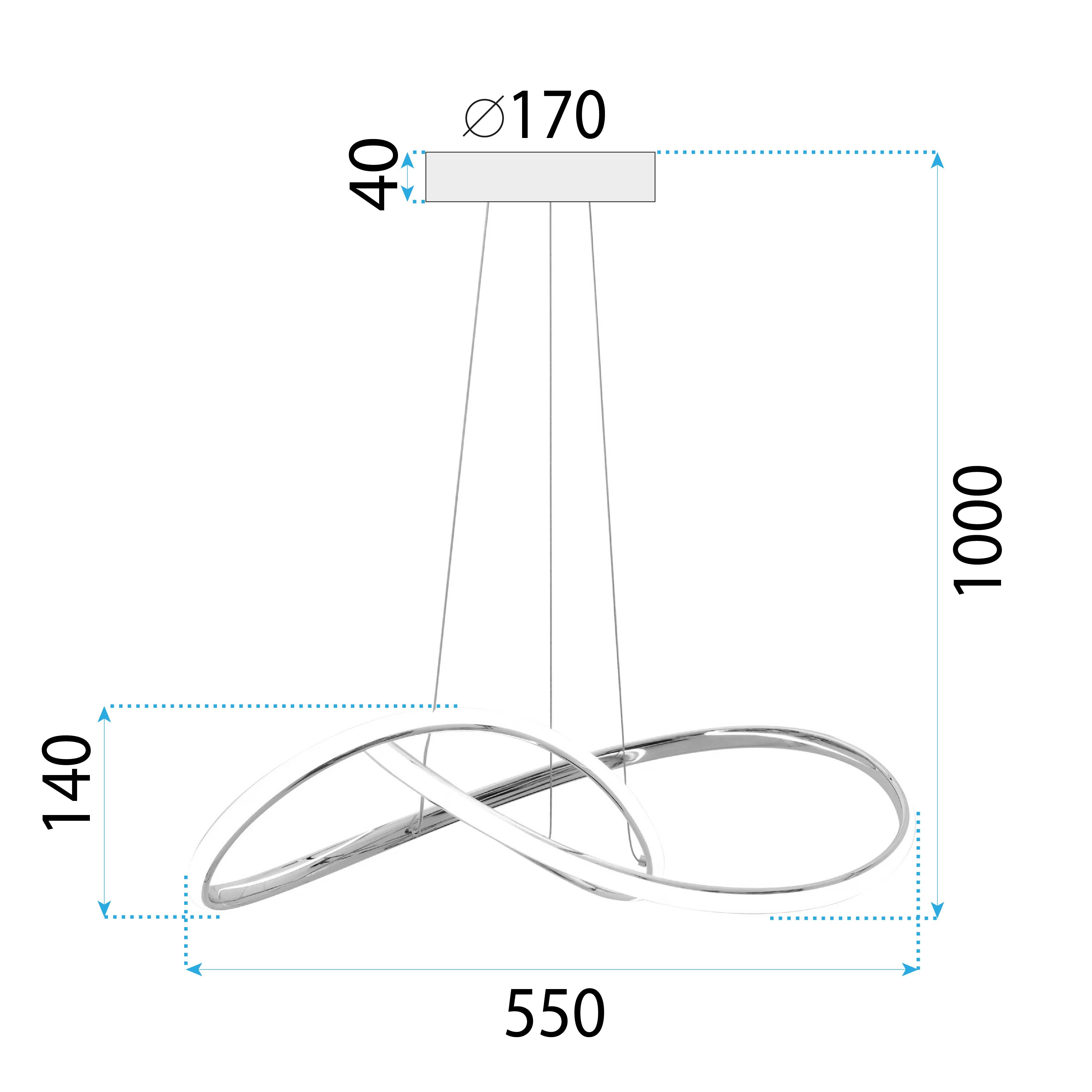 Toolight, LED stropné svietidlo, neutrálne svetlo 4000K, 32W, APP1601-CP, zlatá lesklá, OSW-05478