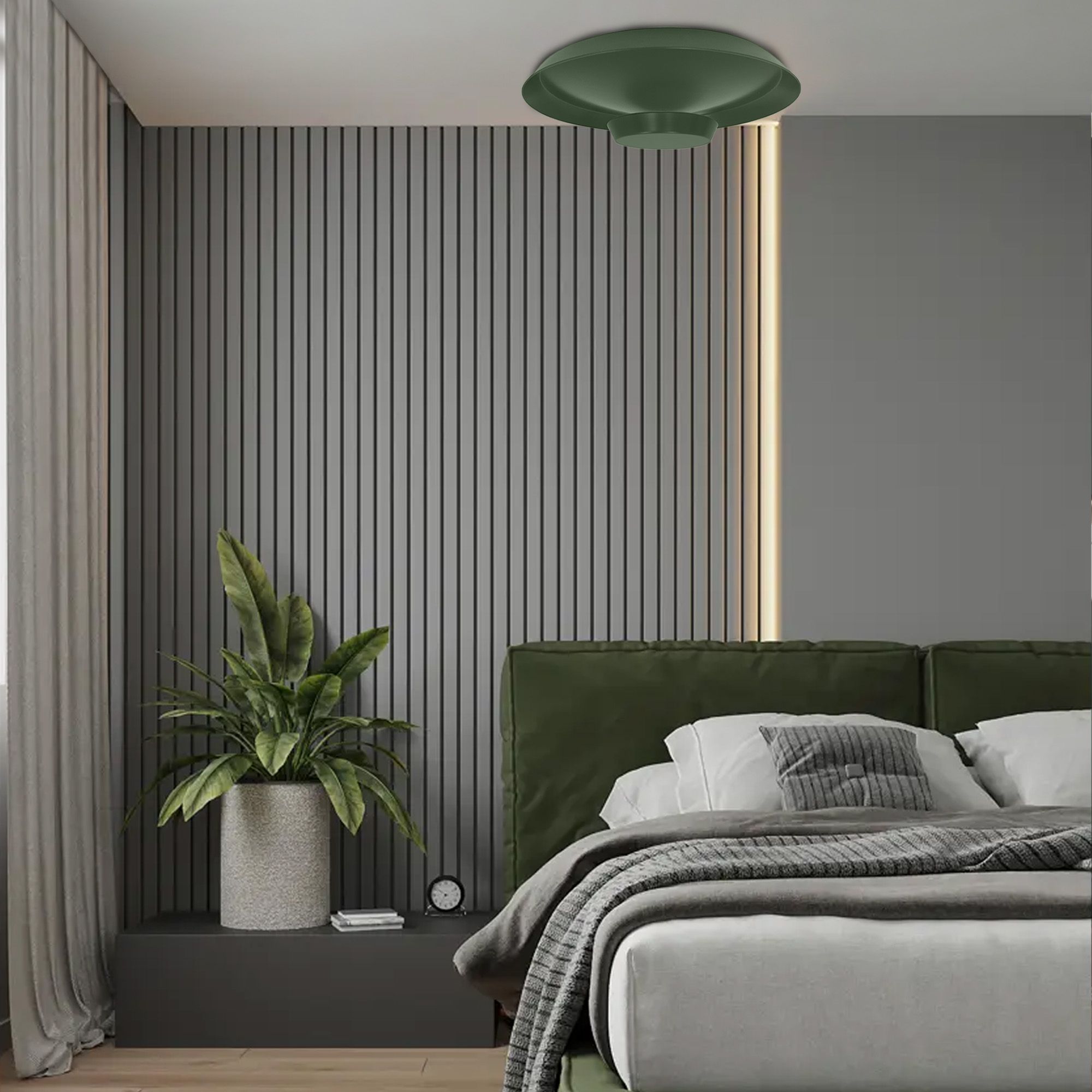 Toolight, LED stropné svietidlo 40cm, 14W, APP1460, zelená, OSW-04188