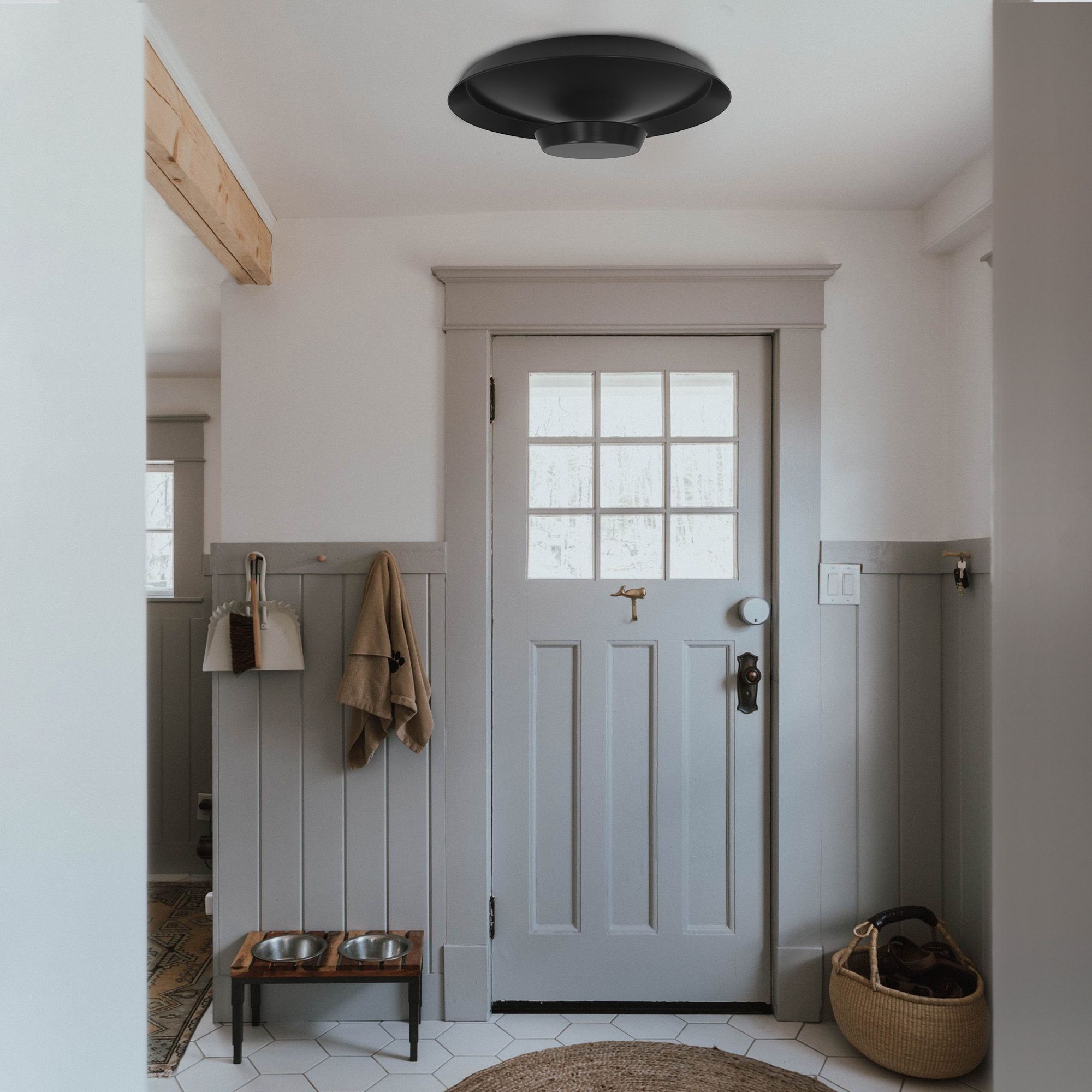 Toolight, LED stropné svietidlo 40cm, 14W, APP1461, čierna, OSW-04189
