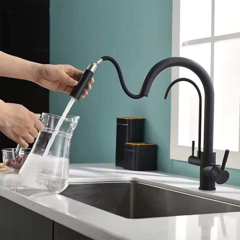 Rea Eco Fresh, drezová batéria s výtokom pre filter pitnej vody, čierna matná, REA-B7564