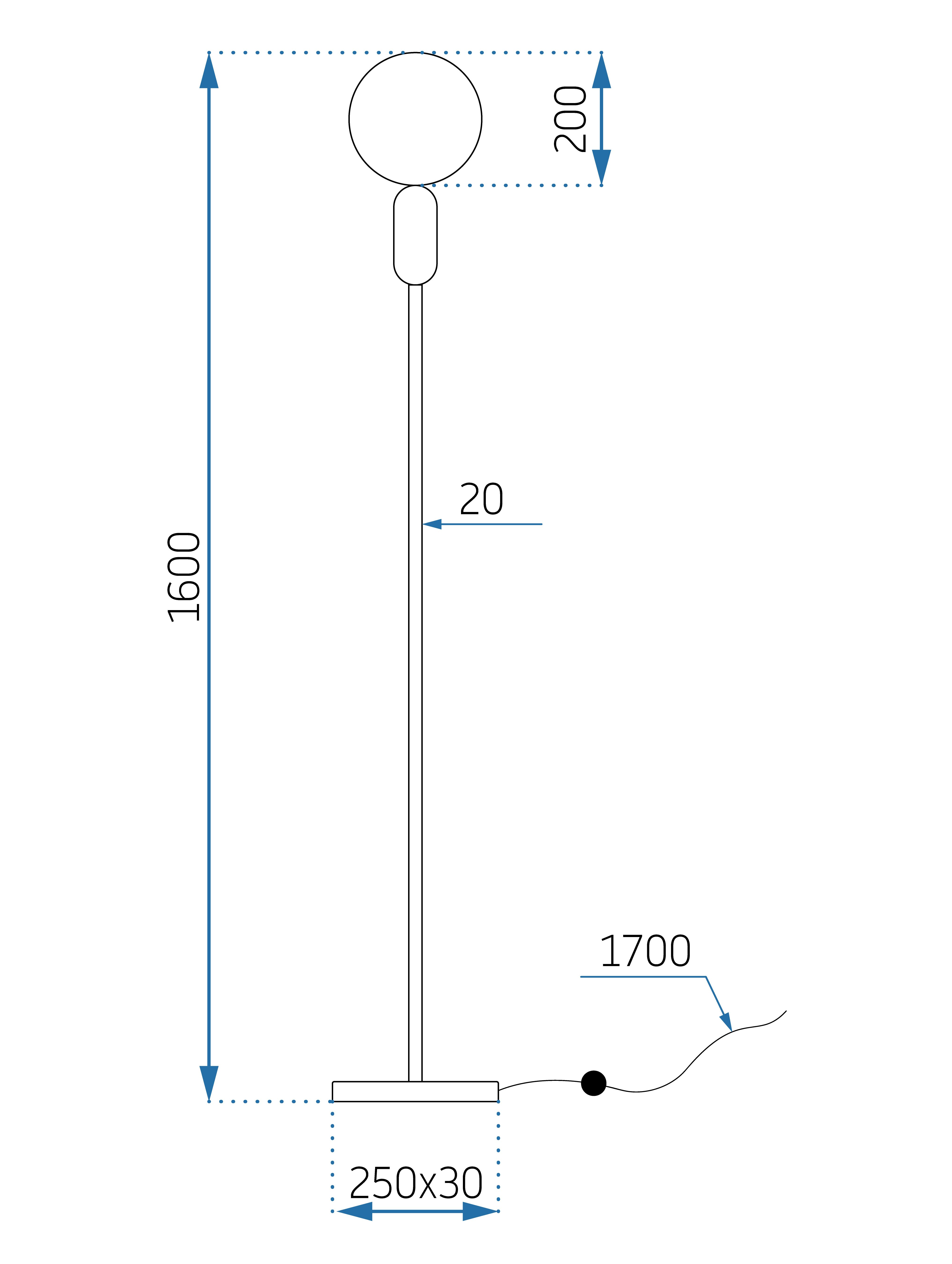 Toolight, podlahová lampa 1xE27 APP928-1F, zlatá-biela, OSW-09566