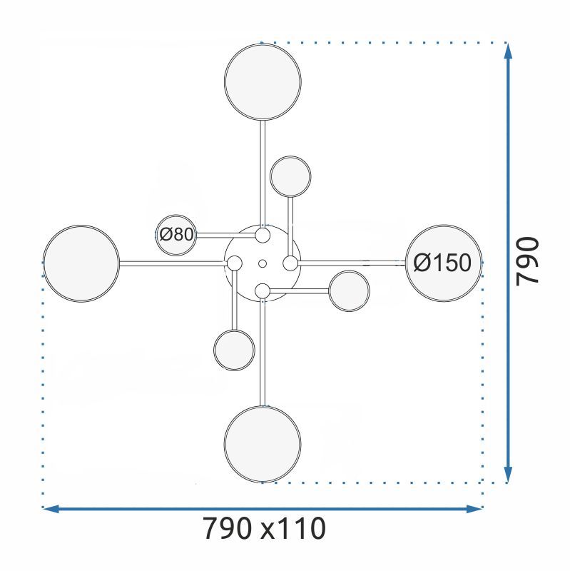 Toolight, LED stropné svietidlo s diaľkovým ovládaním APP528-8C, šedá, OSW-08470