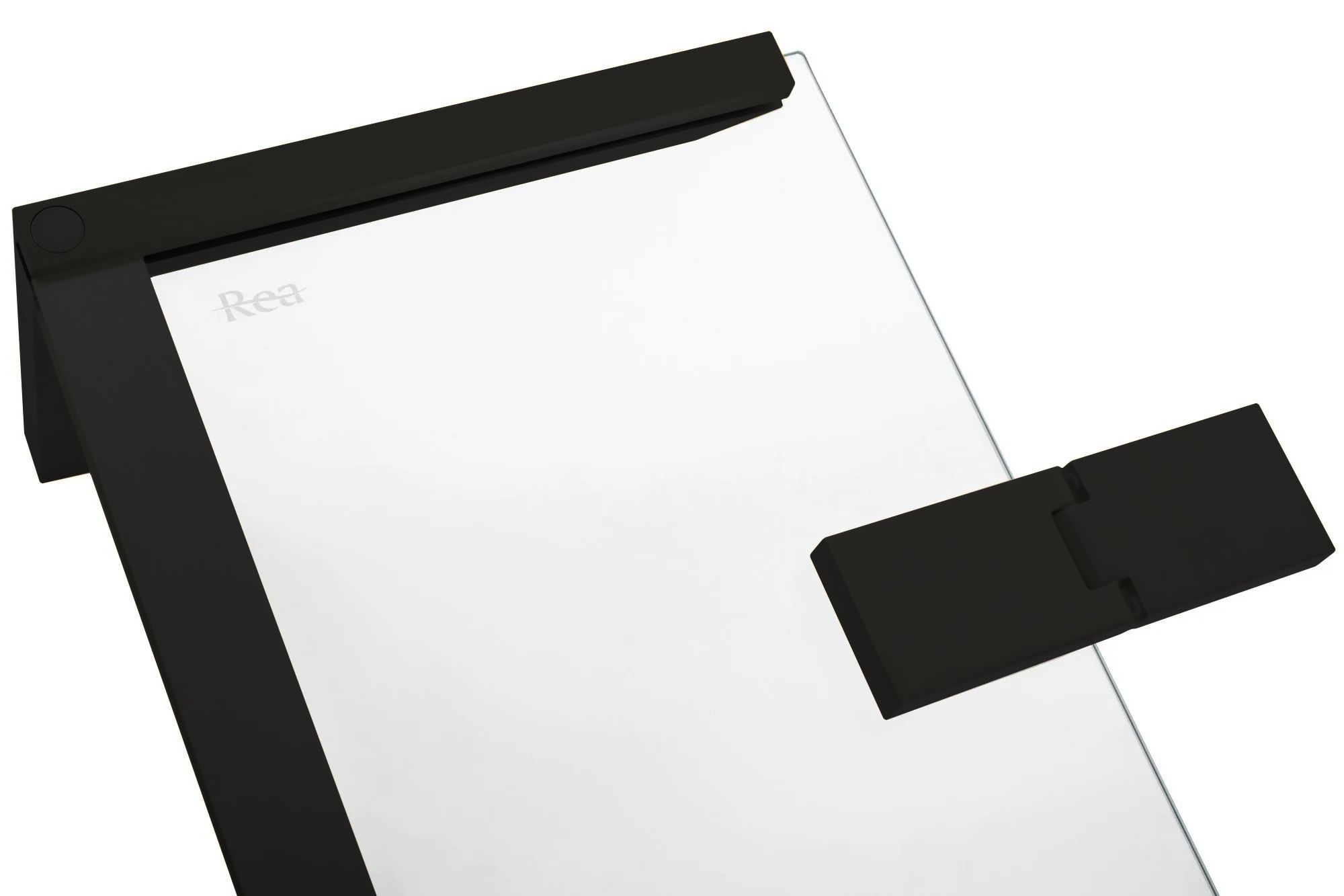 Rea Hugo, 1-krídlové sprchové dvere 100x200cm, 6mm číre sklo, čierny profil, KPL-45208