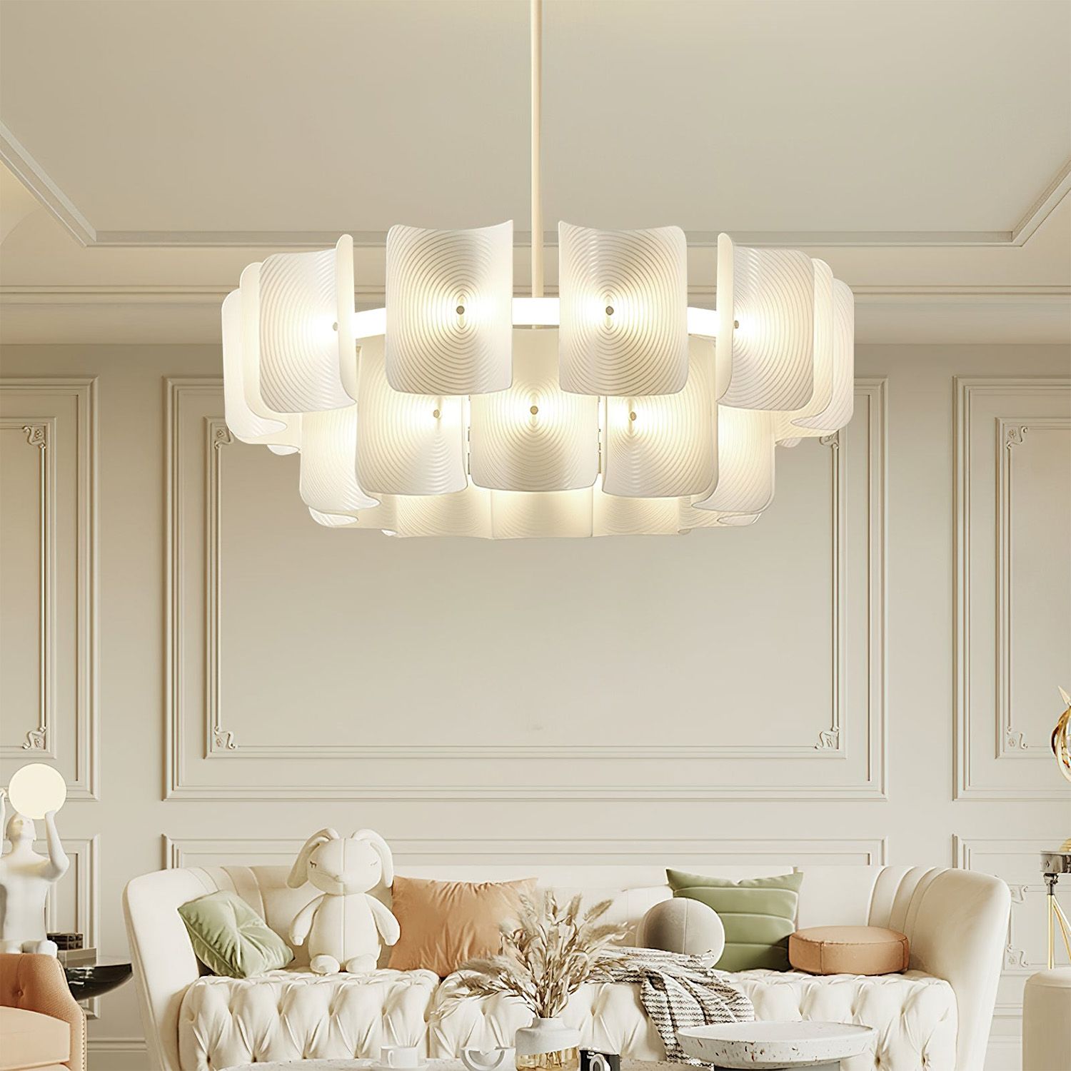 Toolight, LED stropné svietidlo 85cm, 27W, APP1671-1CP, biela, OSW-06136