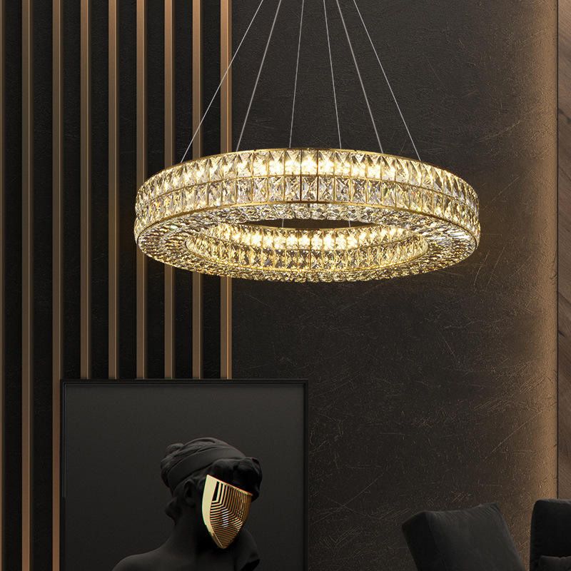 Toolight, LED stropné svietidlo 80cm + diaľkový ovládač, APP1569-CP, zlatá, OSW-06988