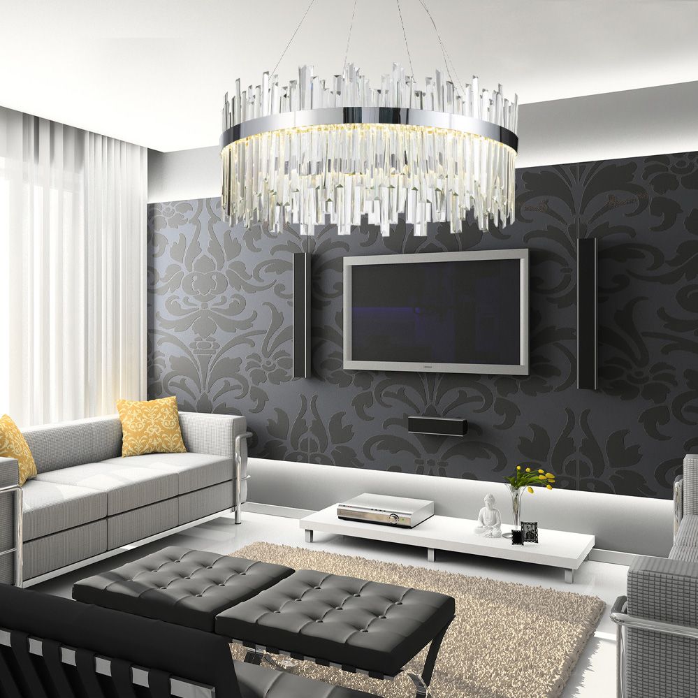 Toolight, LED stropné svietidlo 60cm, 58W, 4000K, APP1516-CP60, chrómová, OSW-03264