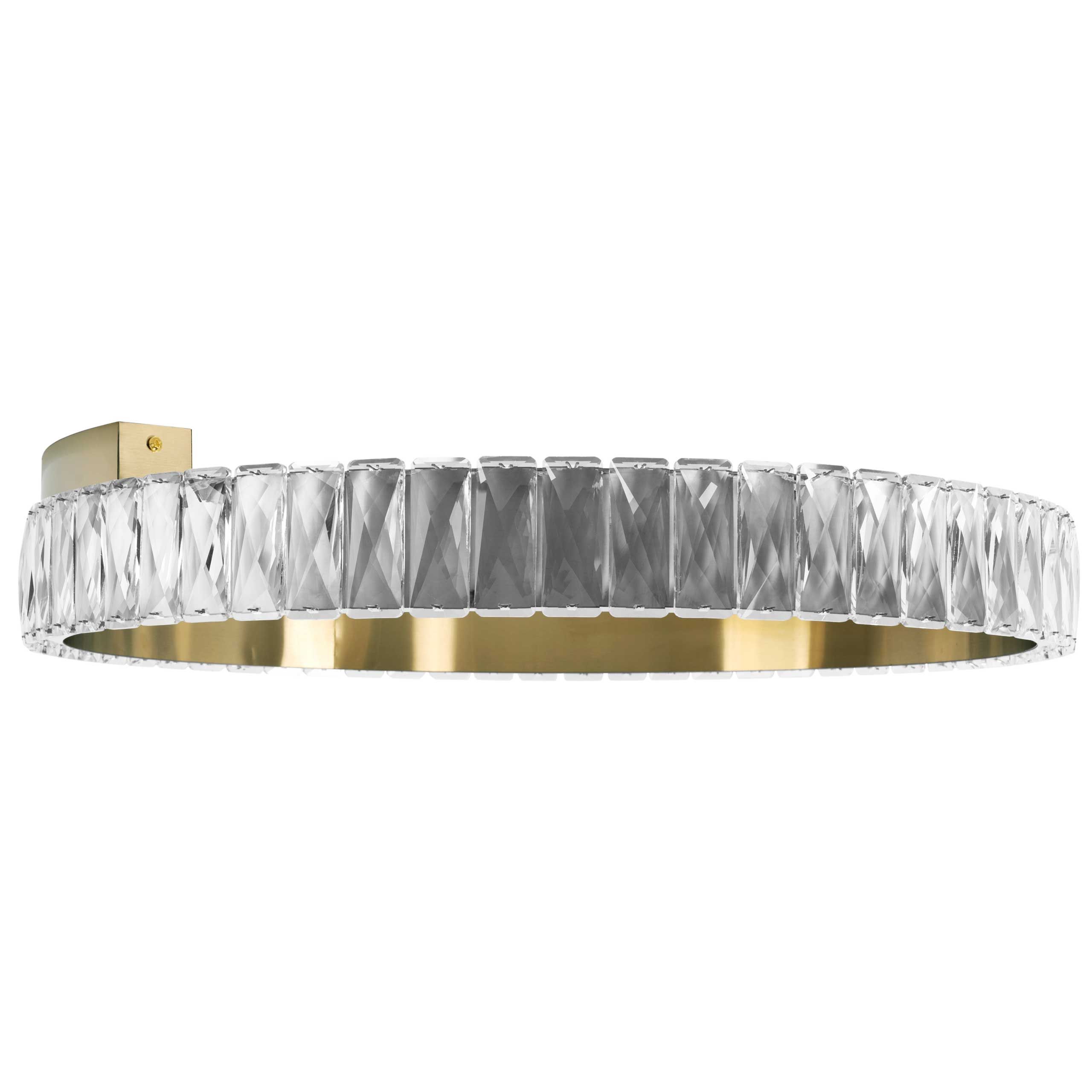 Toolight, LED krištáľové závesne svietidlo 60cm, APP1506-C, zlatá matná, OSW-06790