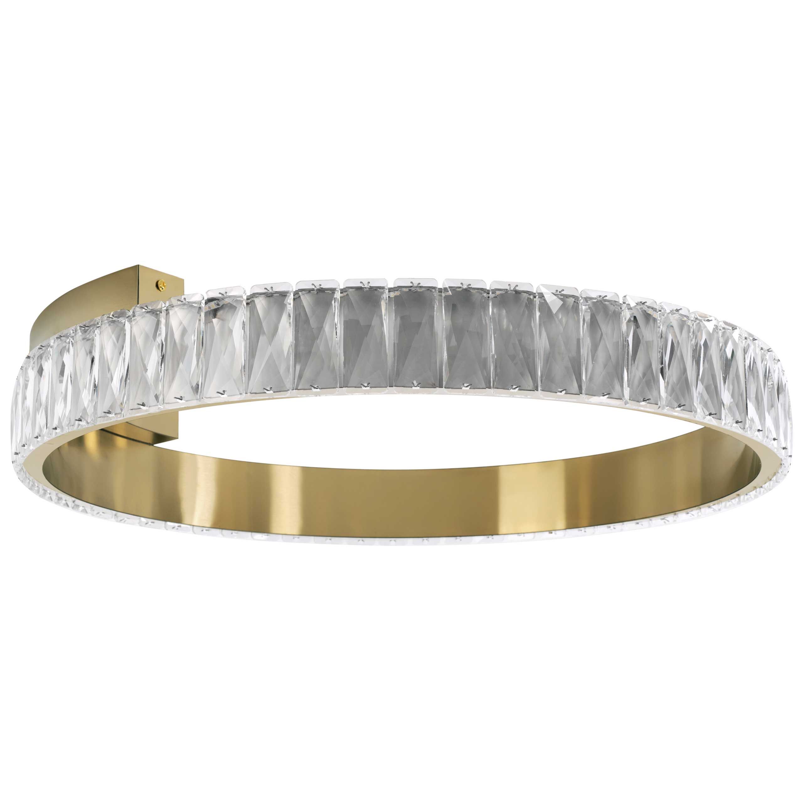 Toolight, LED krištáľové závesne svietidlo 60cm, APP1506-C, zlatá matná, OSW-06790