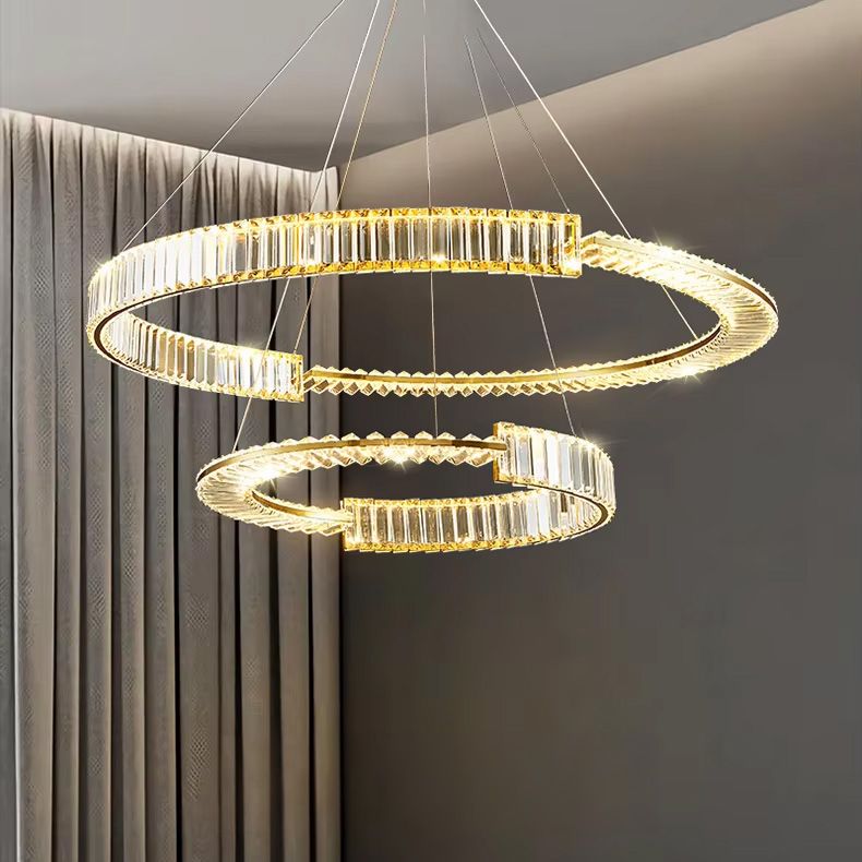 Toolight, LED krištáľové stropné svietidlo APP1524-CP60/80, zlatá, OSW-06972