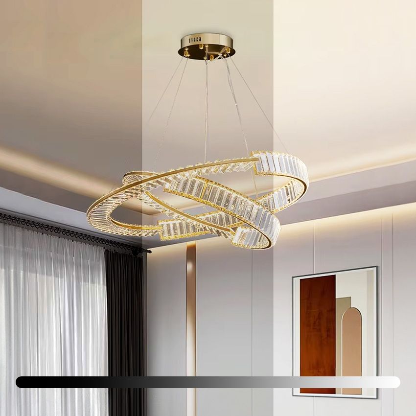 Toolight, LED krištáľové stropné svietidlo APP1524-CP60/80, zlatá, OSW-06972