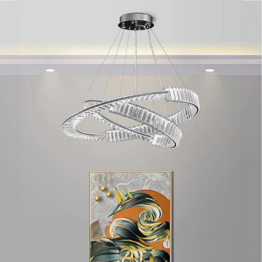 Toolight, LED krištáľové stropné svietidlo APP1525-CP60/80, chróm, OSW-06973