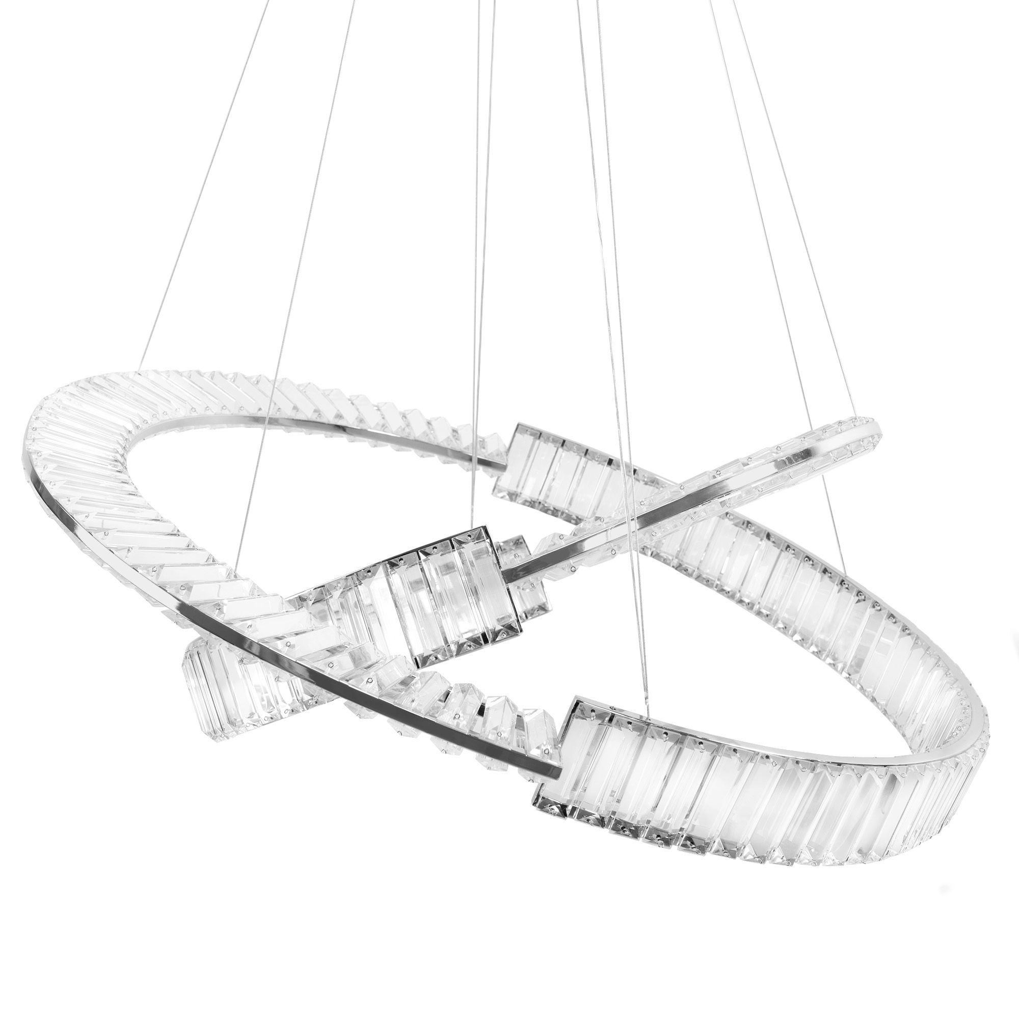 Toolight, LED krištáľové stropné svietidlo APP1525-CP60/80, chróm, OSW-06973