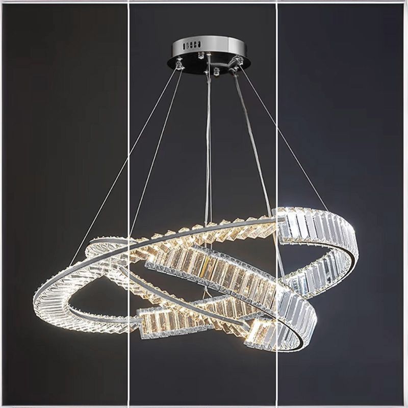 Toolight, LED krištáľové stropné svietidlo APP1525-CP60/80, chróm, OSW-06973